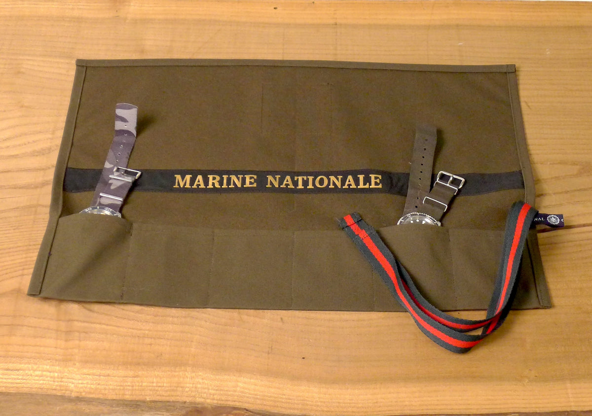 Grahame Fowler Military Olive  Soft Canvas  Marine National Soft Watch Roll (Copy)-3