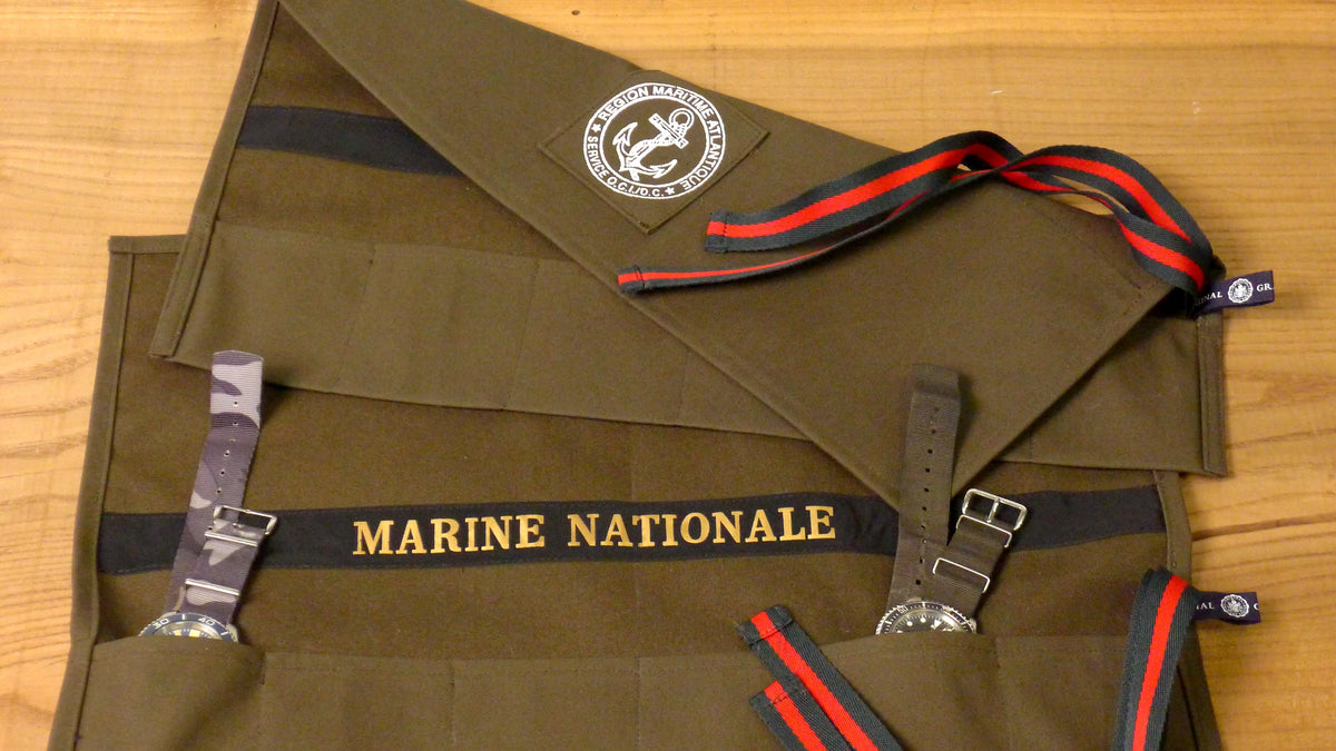 Grahame Fowler Military Olive  Soft Canvas  Marine National Soft Watch Roll (Copy)-2