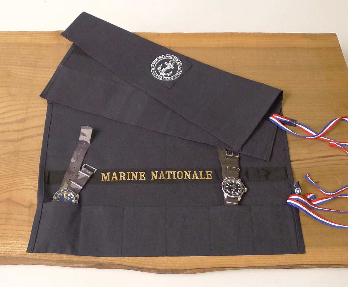 Grahame Fowler Dark Navy Soft Canvas  Marine National Soft Watch Roll-1