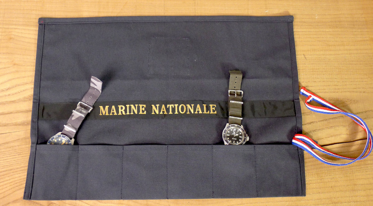 Grahame Fowler Dark Navy Soft Canvas  Marine National Soft Watch Roll-2