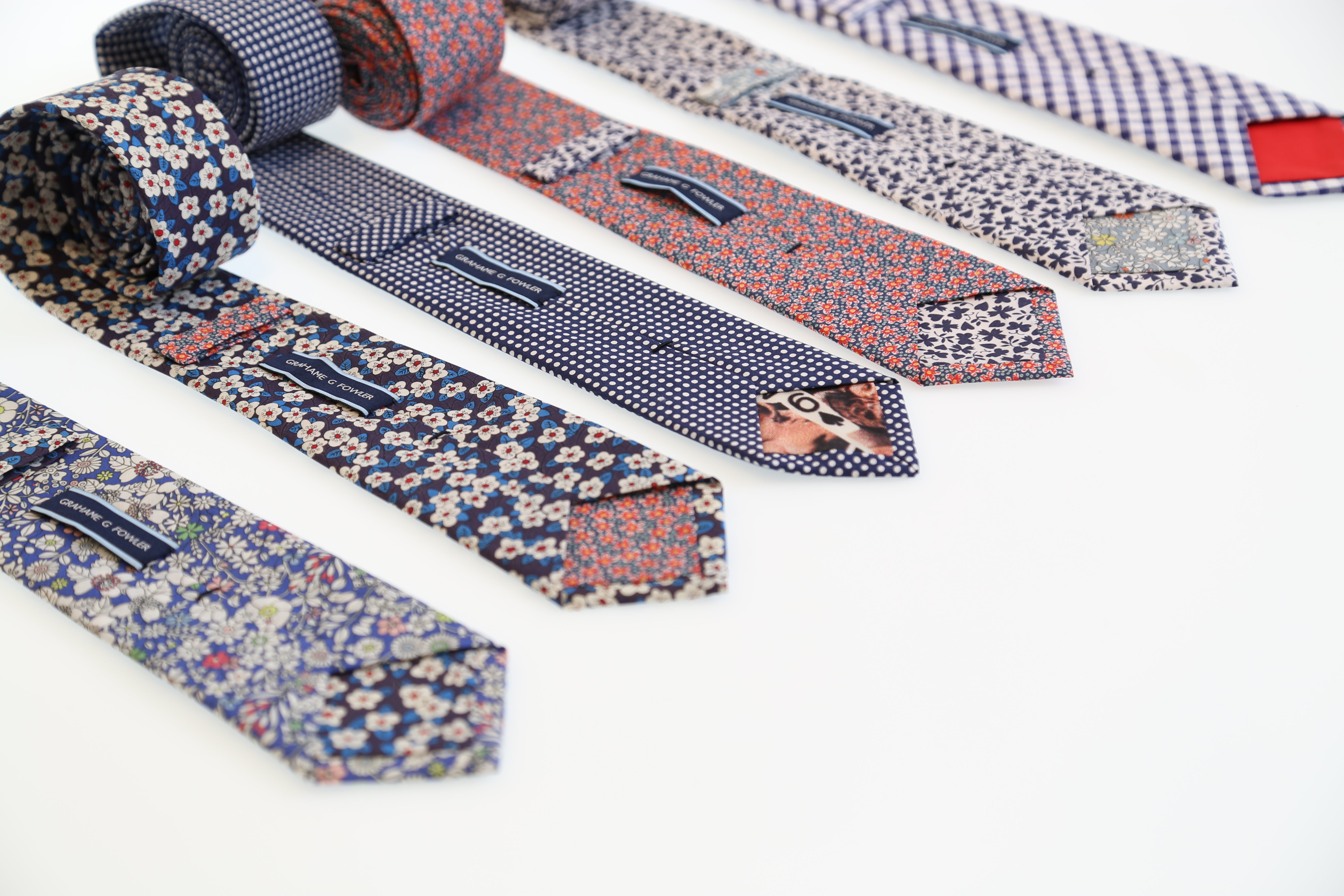 Baby Gingham Blue Mens Tie
