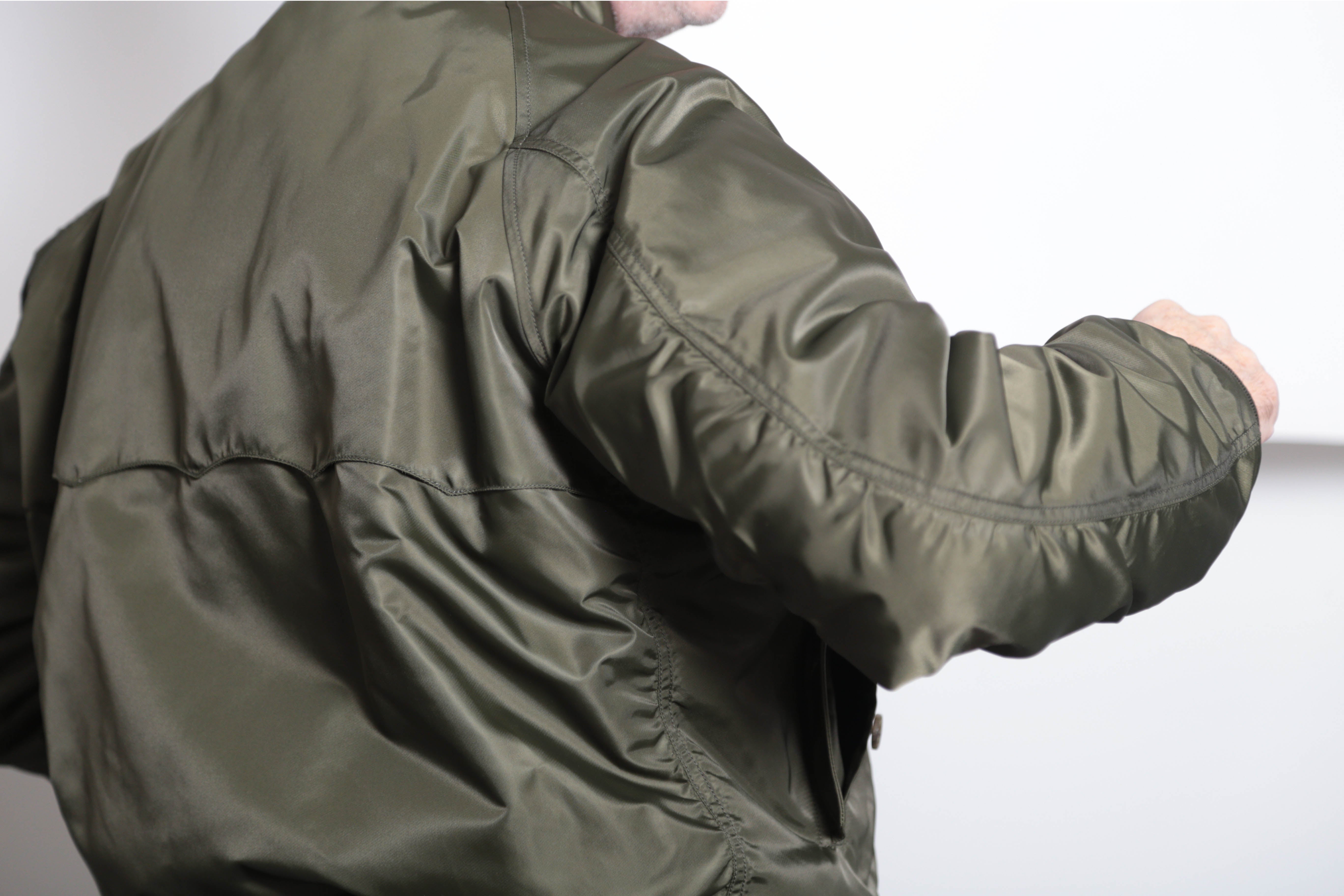 BARRACUTA G9 SATIN FLIGHT JACKET