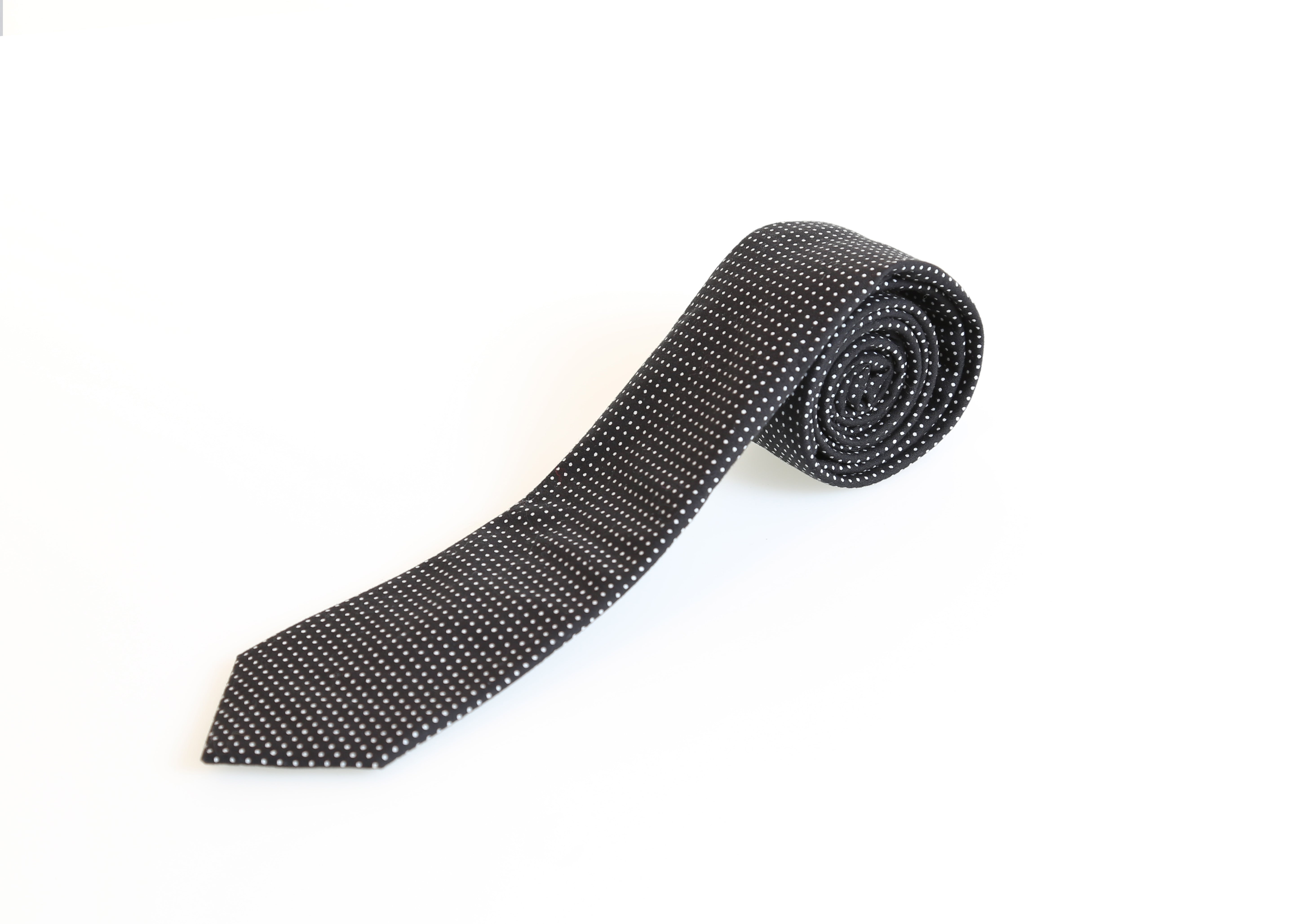 Black Polka Dot Mens Tie
