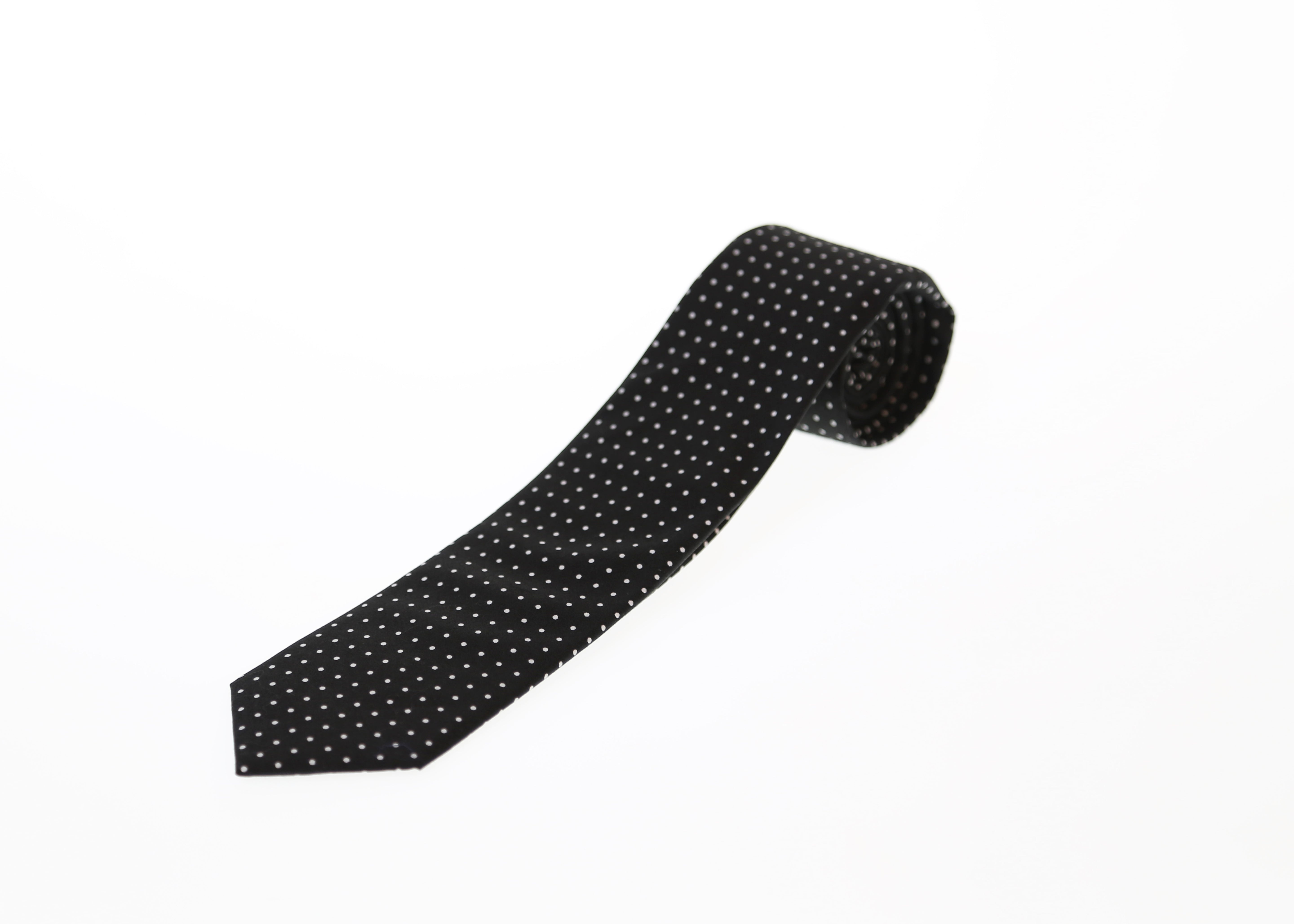 Black Polka Derrick Mens Tie