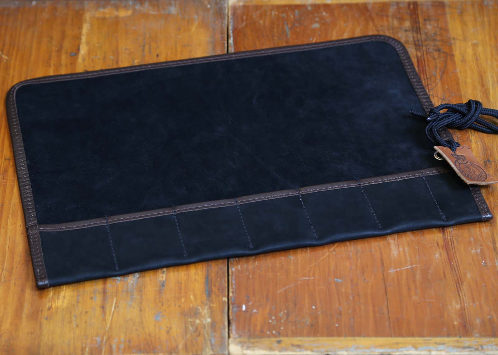 Black Soft Suede Leather Watch Roll