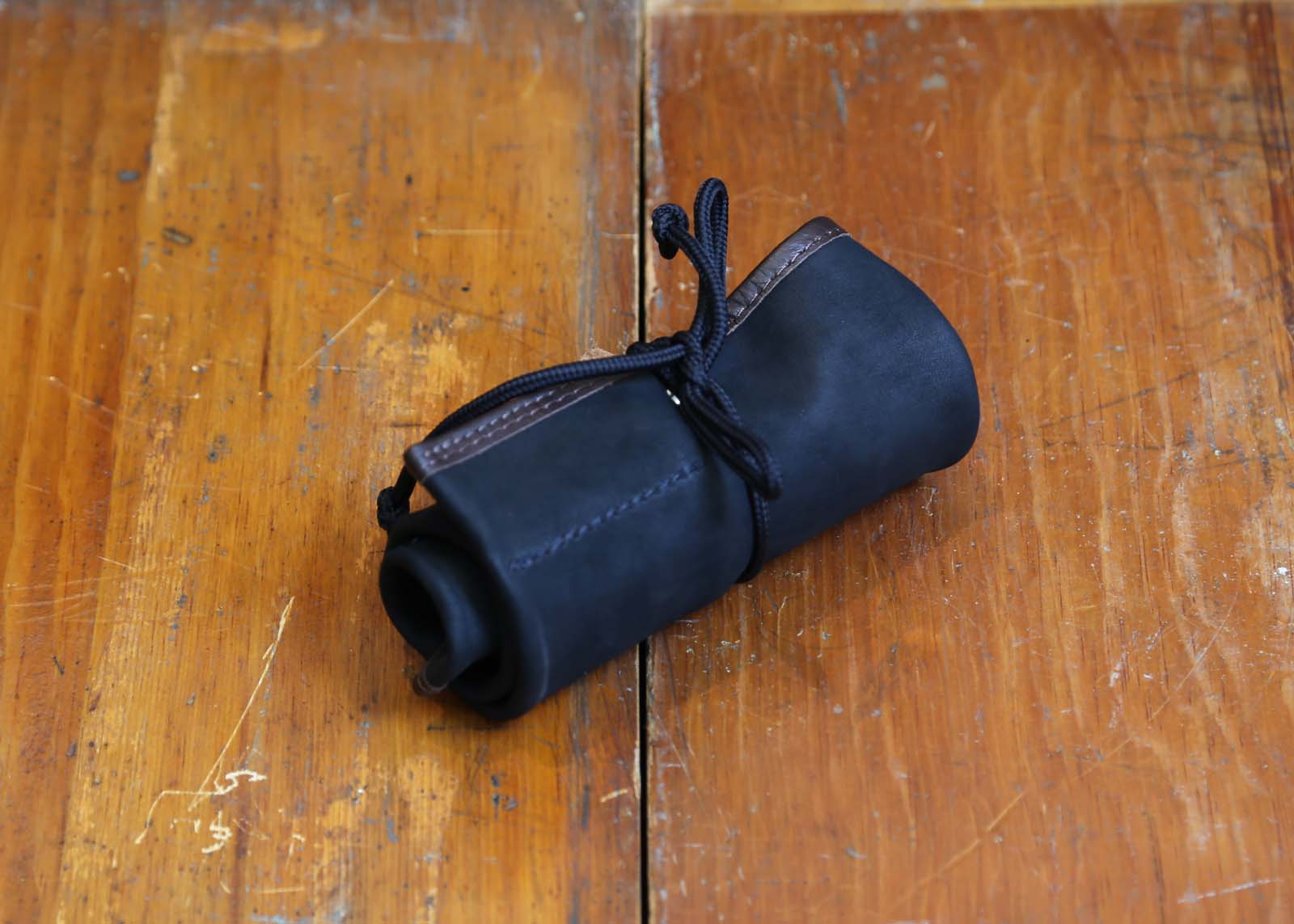 Black Soft Suede Leather Watch Roll