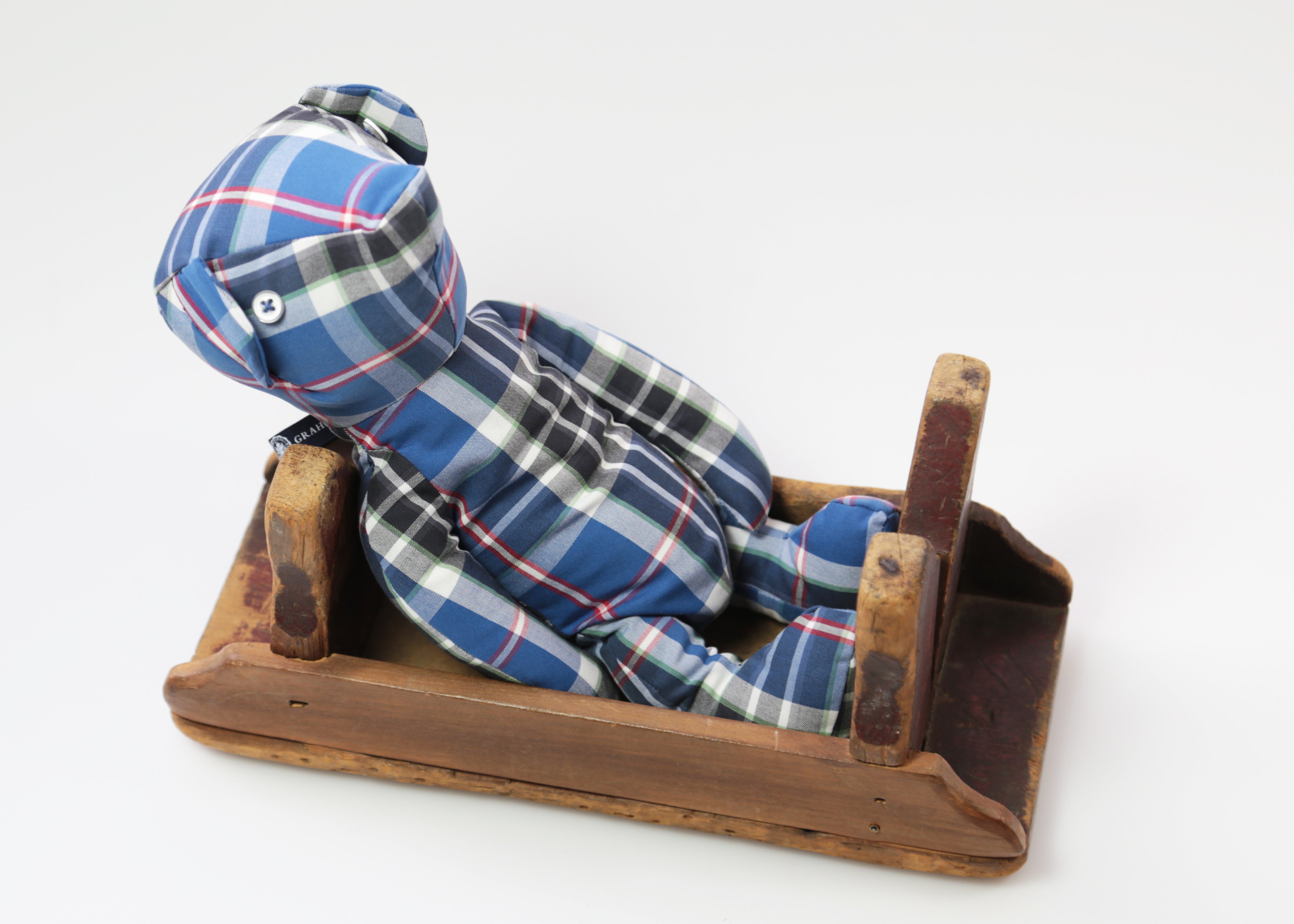 BLUE PLAID BEAR