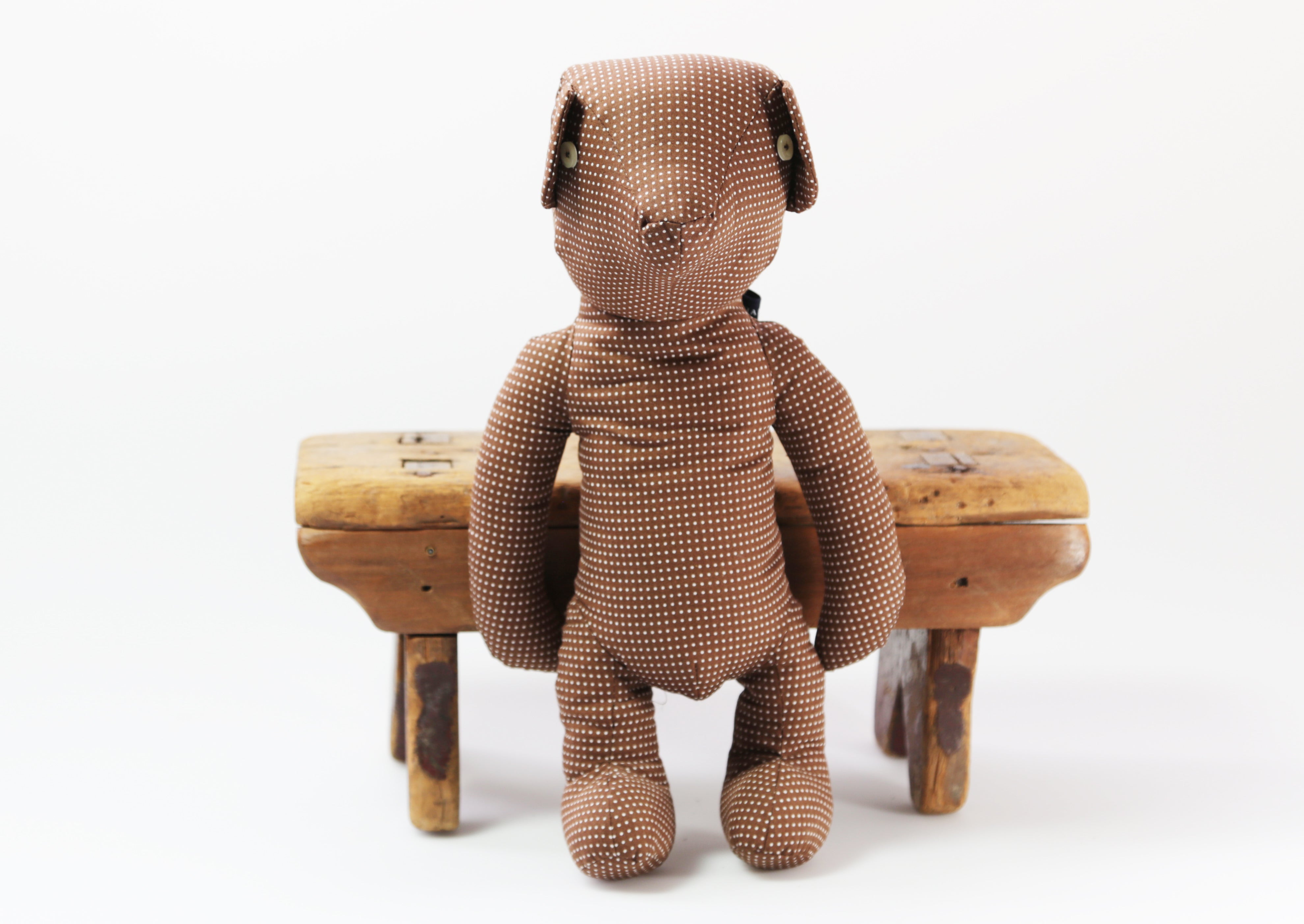 BROWN WITH WHITE MICRO DOTS BEAR