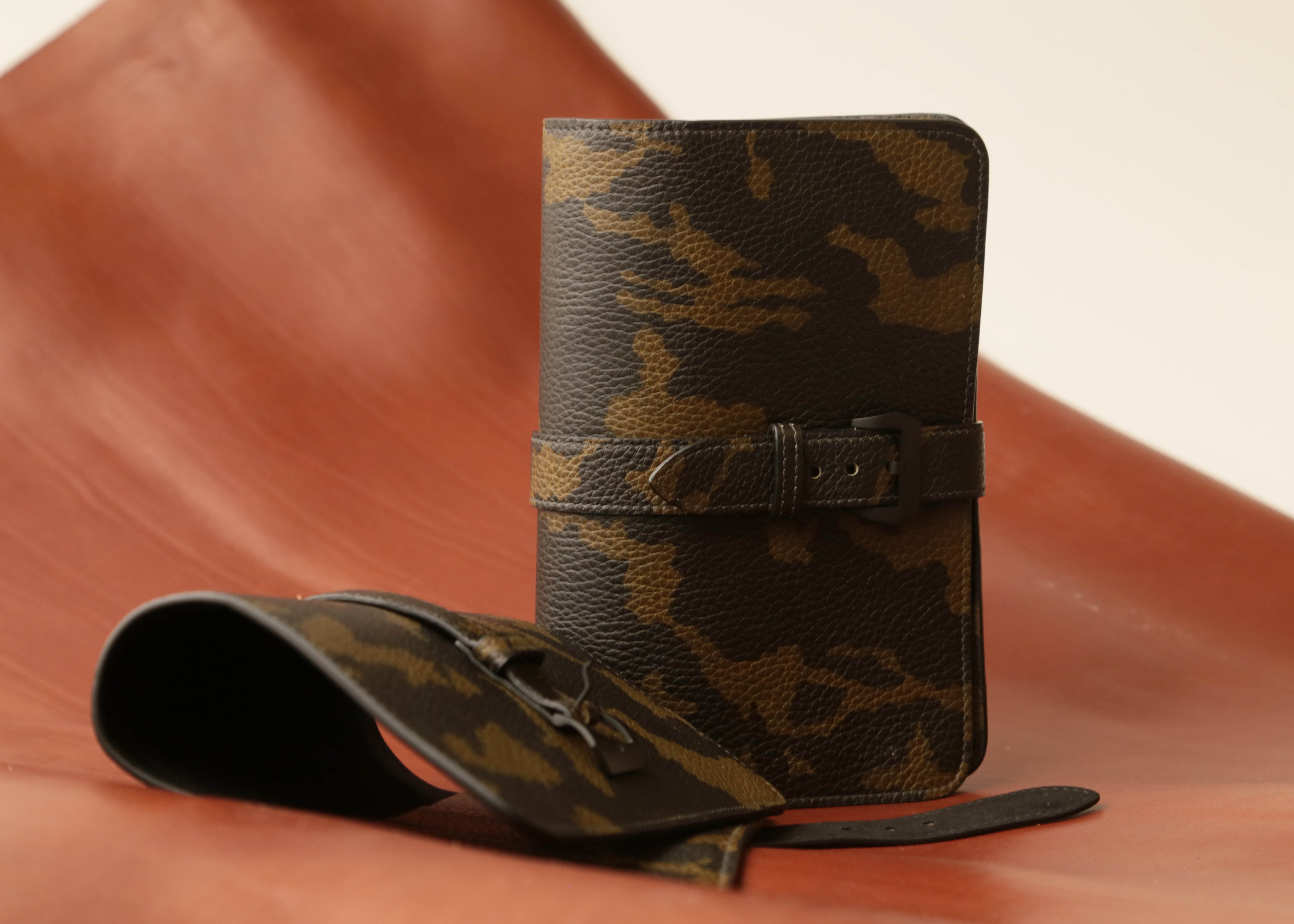 CALF SKIN CAMO WALLET & DOCUMENT HOLDER
