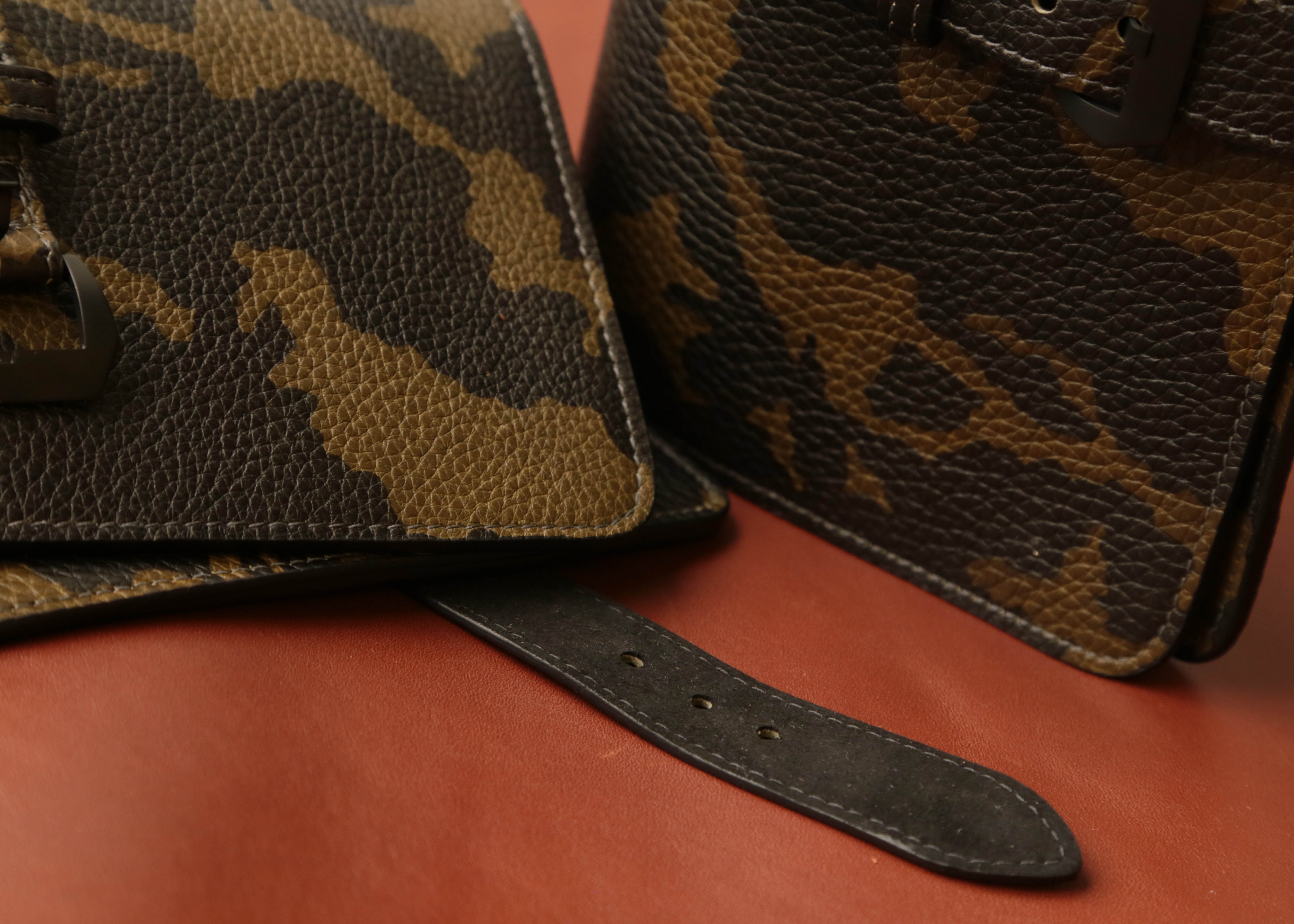 CALF SKIN CAMO WALLET & DOCUMENT HOLDER