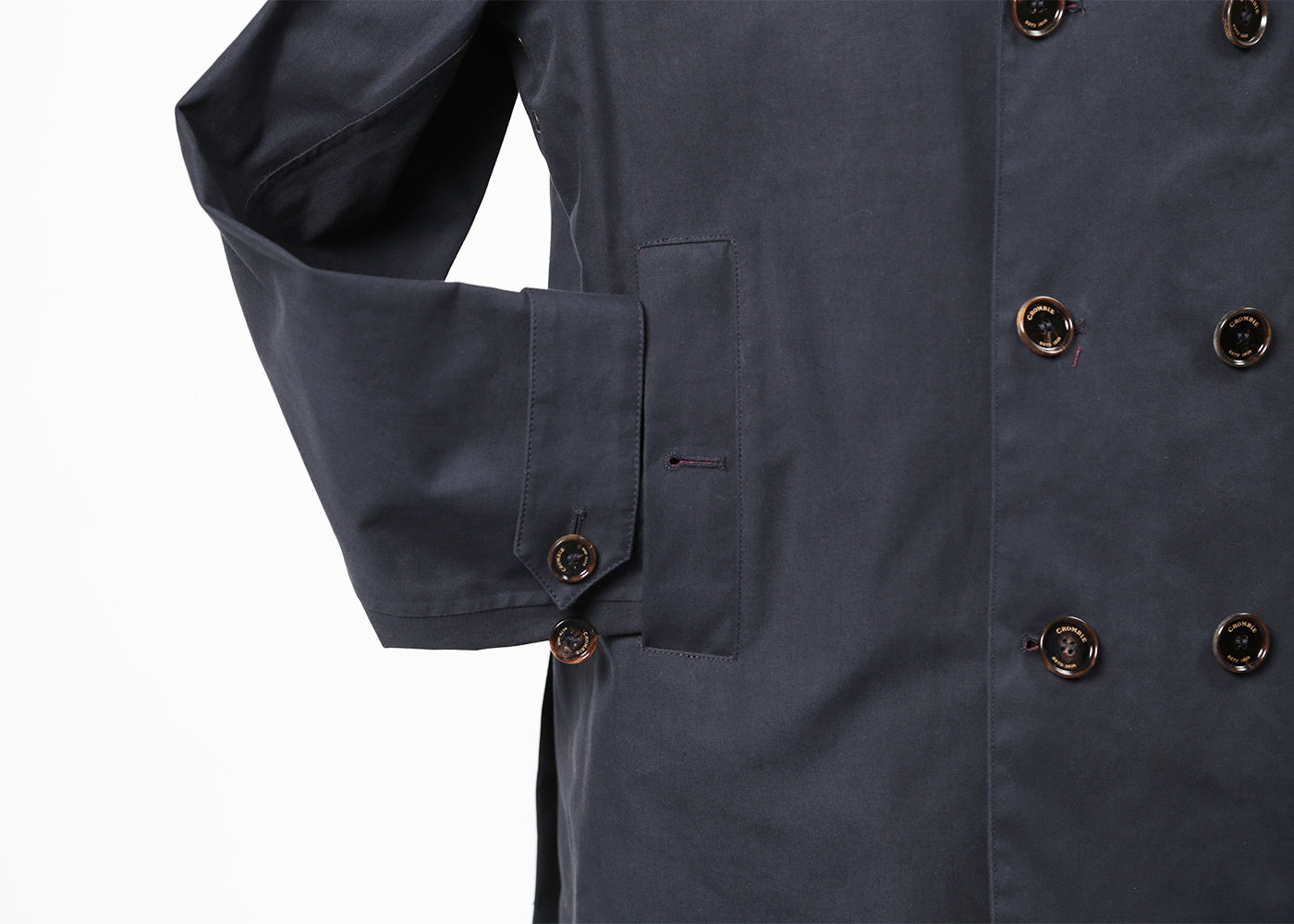 CROMBIE DARK NAVY RAINCOAT