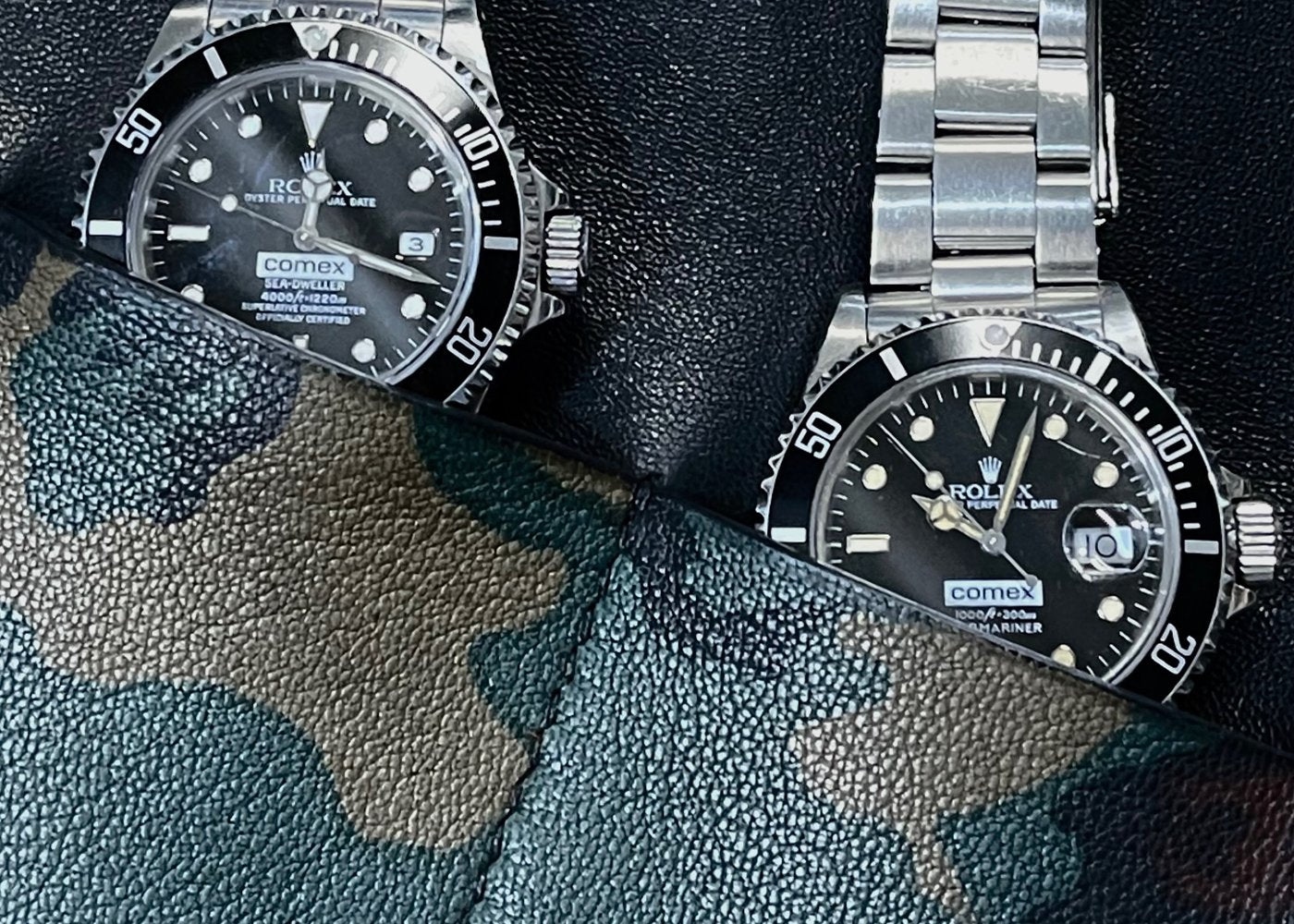 FIVE POUCH WOODLAND CAMO PRINTED LAMBSKIN WATCH ROLL