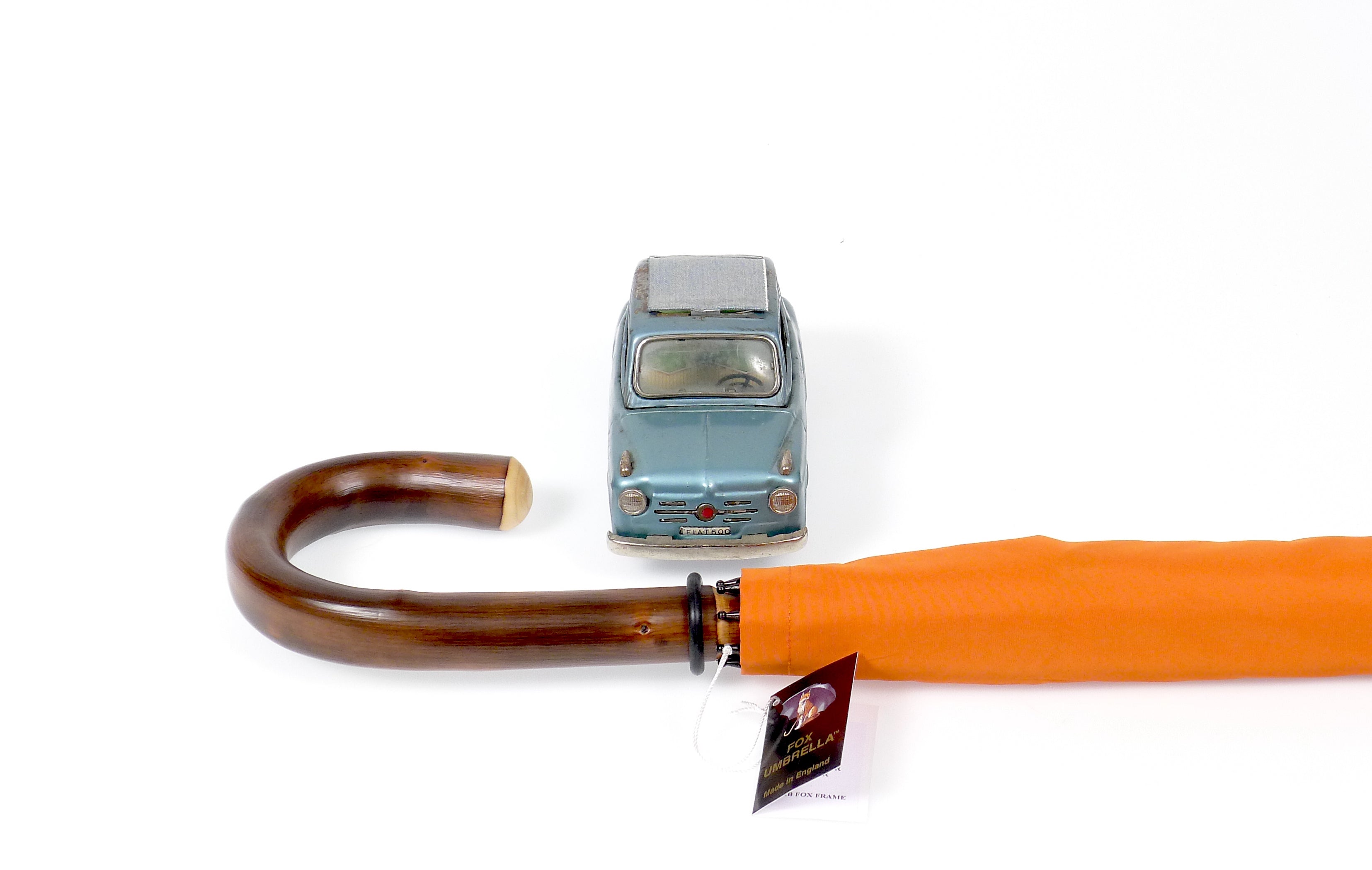 Fox Umbrella RS3 Polished Chestnut Solid Orange Umbrella