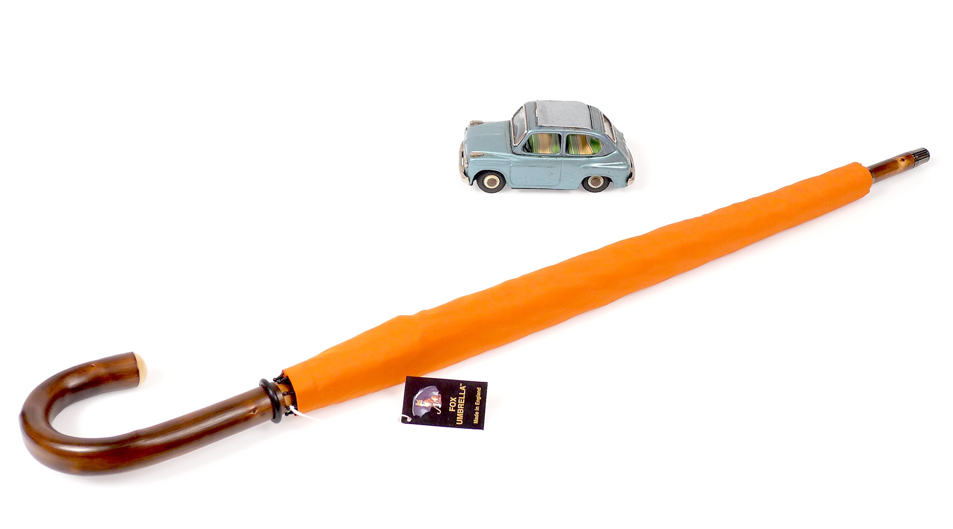 Fox Umbrella RS3 Polished Chestnut Solid Orange Umbrella
