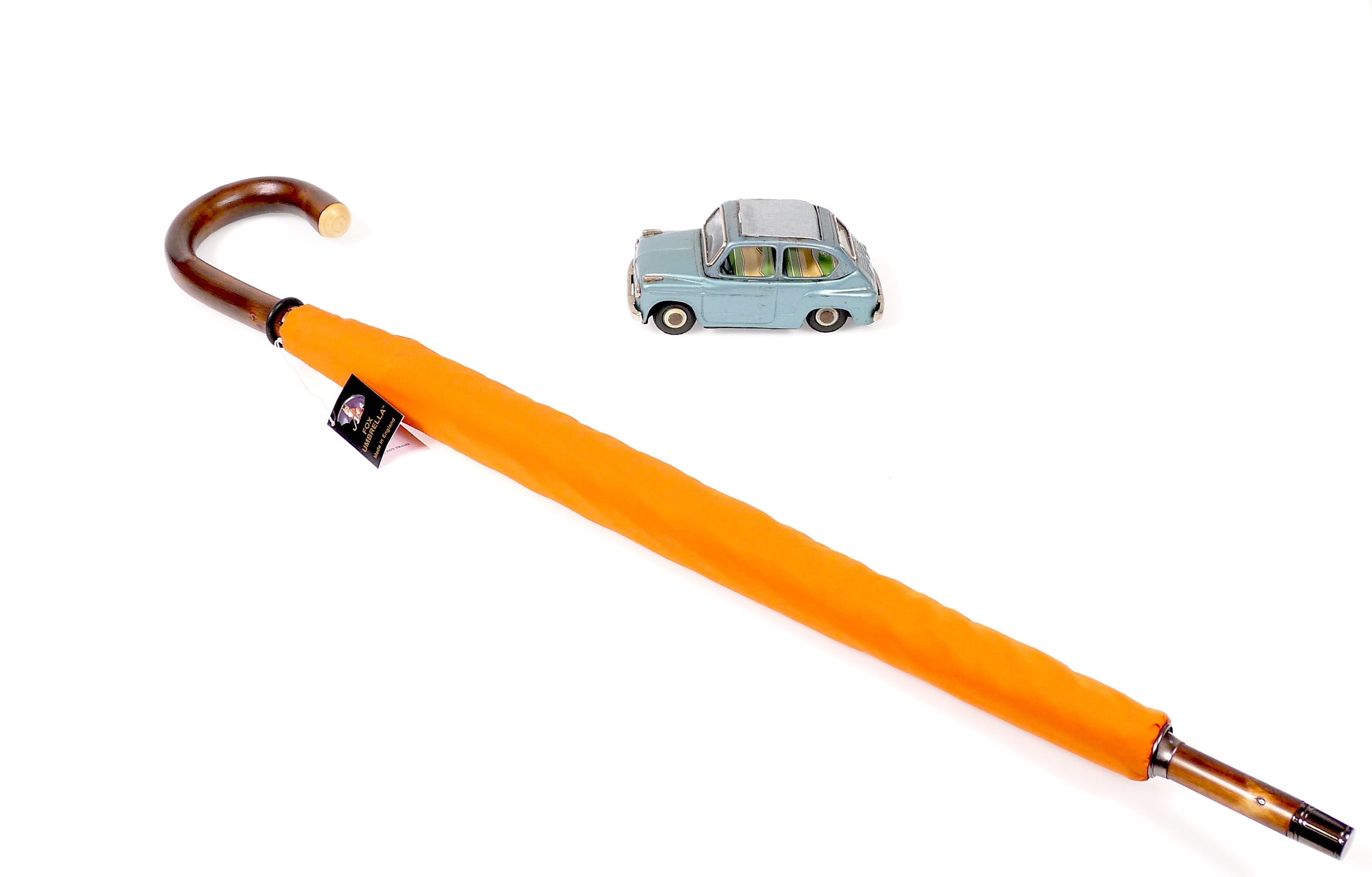 Fox Umbrella RS3 Polished Chestnut Solid Orange Umbrella