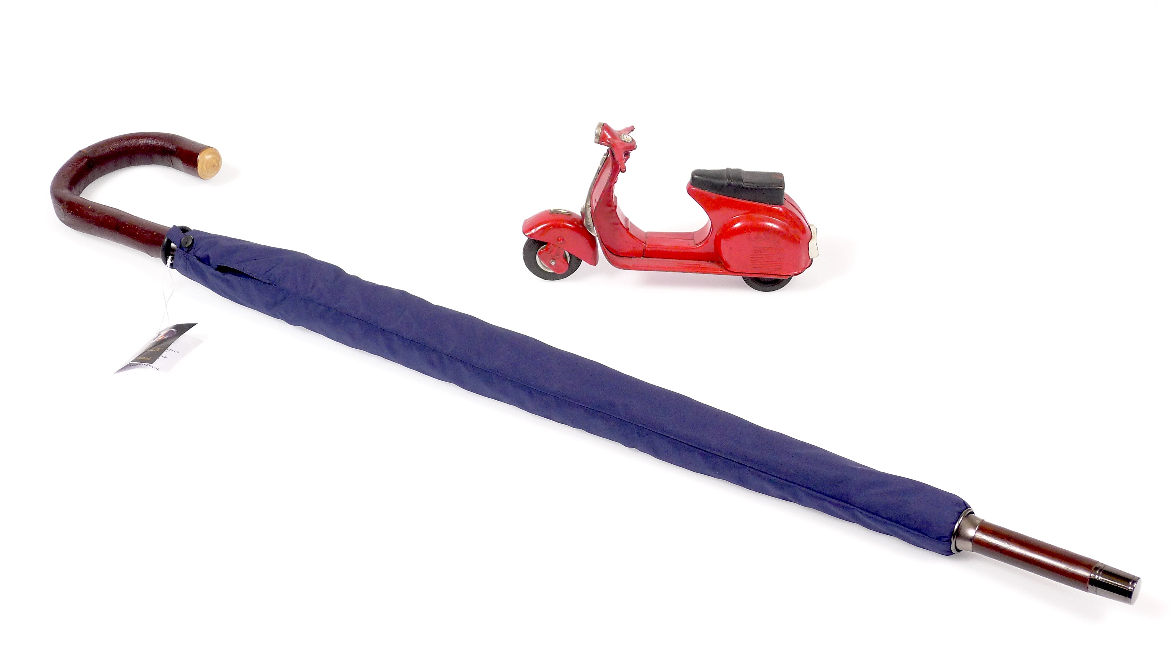 FOX'S LIGHT HANDLED NAVY UMBRELLA