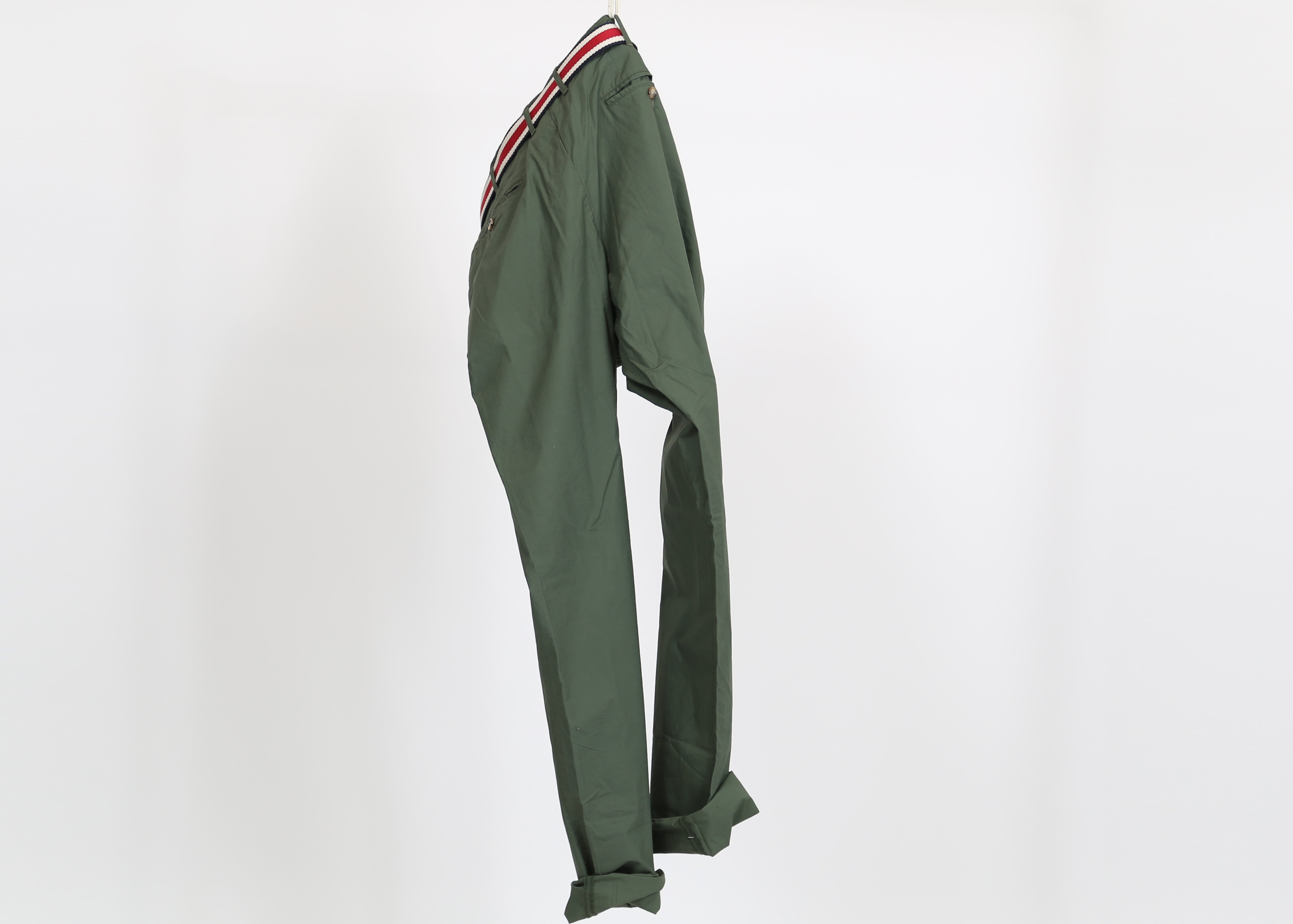 Grahame Fowler Green Slim Fit Poplin Pant