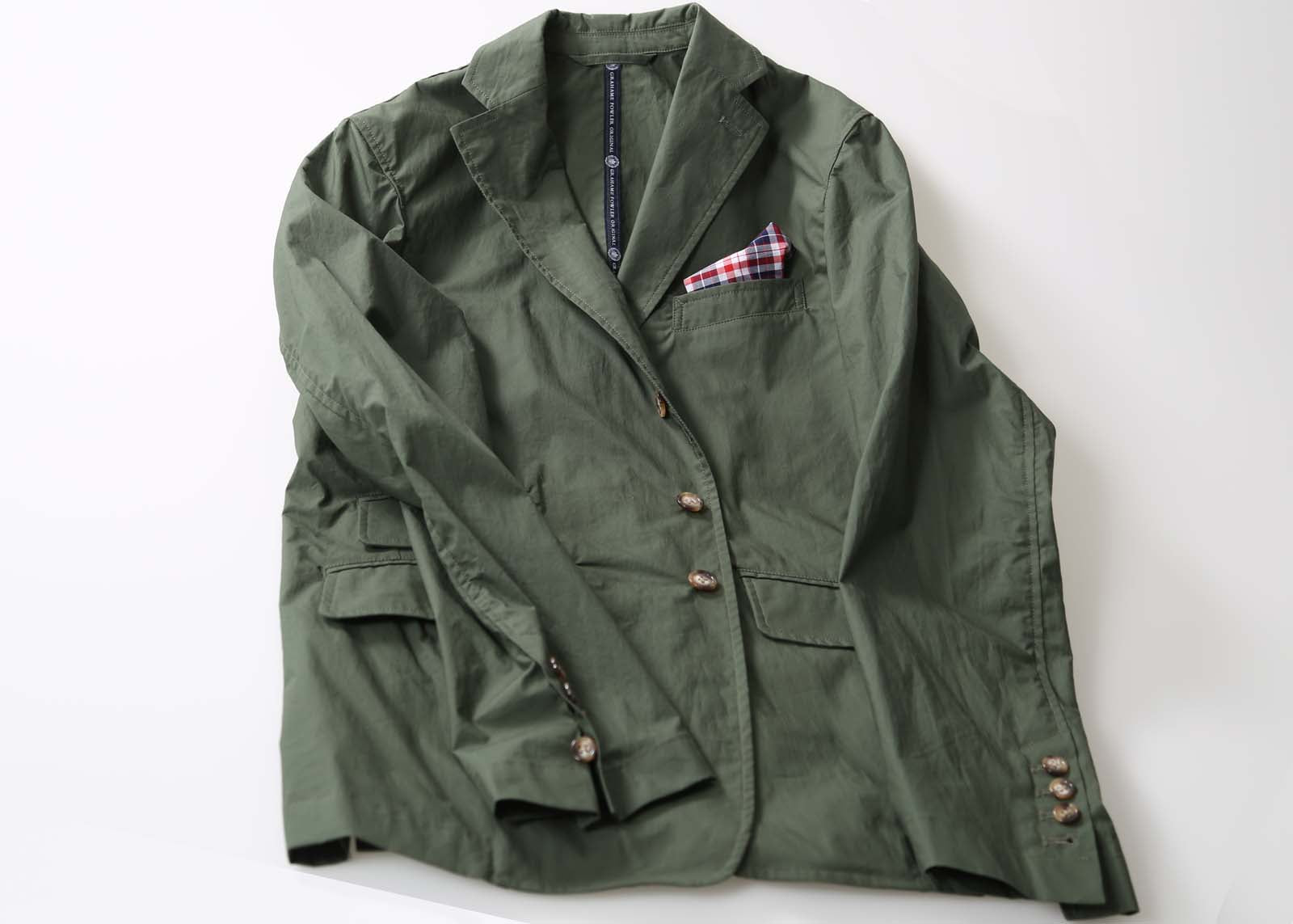 Grahame Fowler Green Weekend Travel Suit Jacket