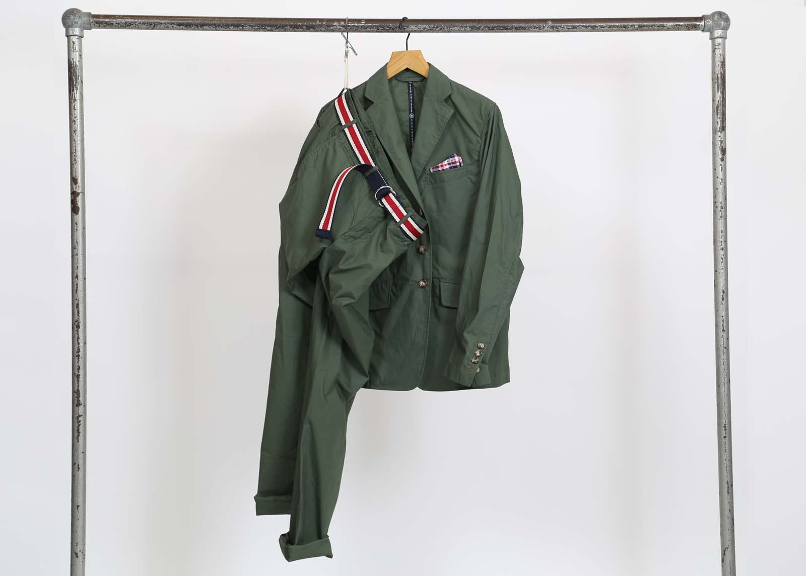 Grahame Fowler Green Weekend Travel Suit Jacket