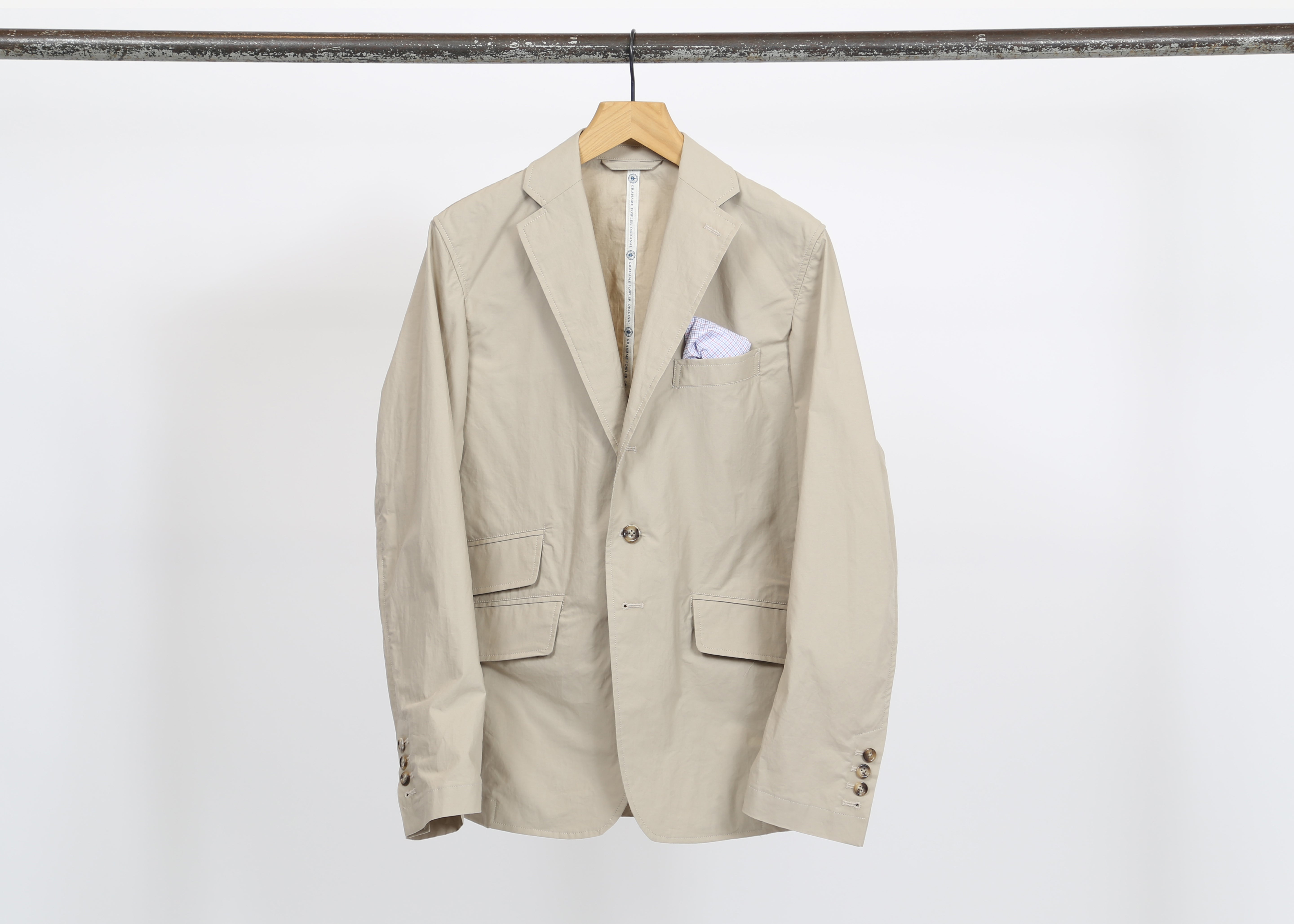 Grahame Fowler Khaki Weekend Travel Suit Jacket
