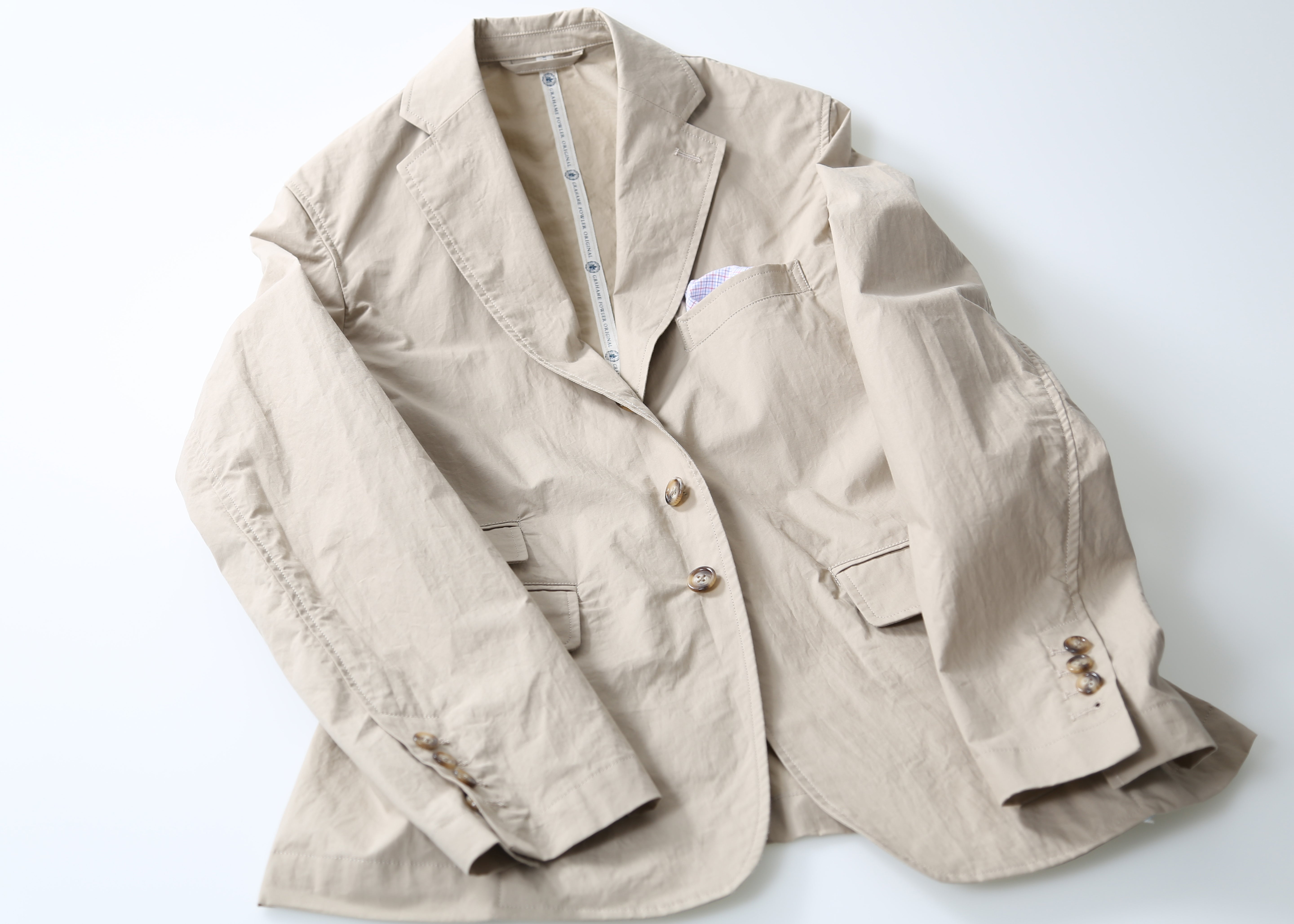 Grahame Fowler Khaki Weekend Travel Suit Jacket
