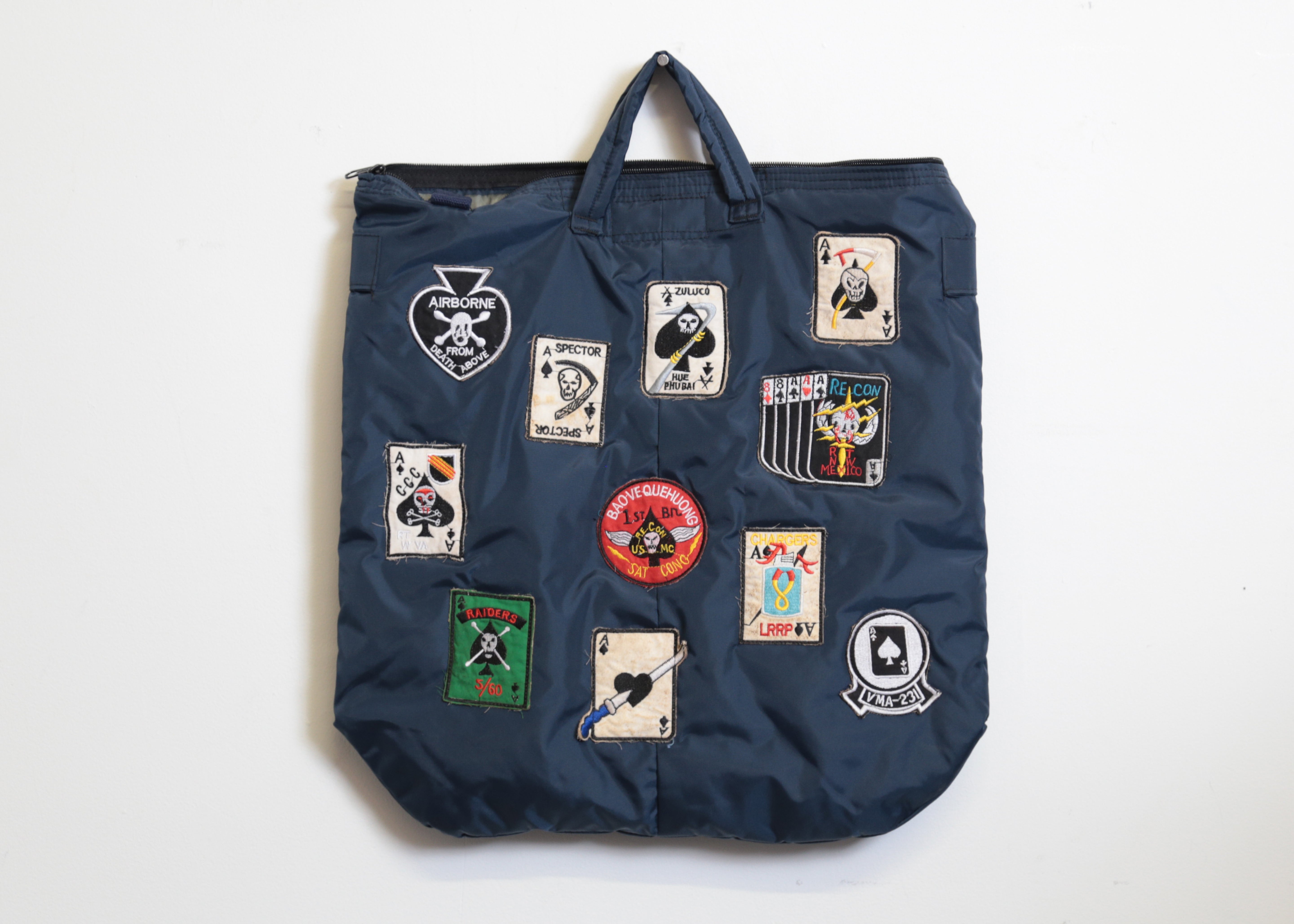 GRAHAME FOWLER NAVY CUSTOM HELMET BAG