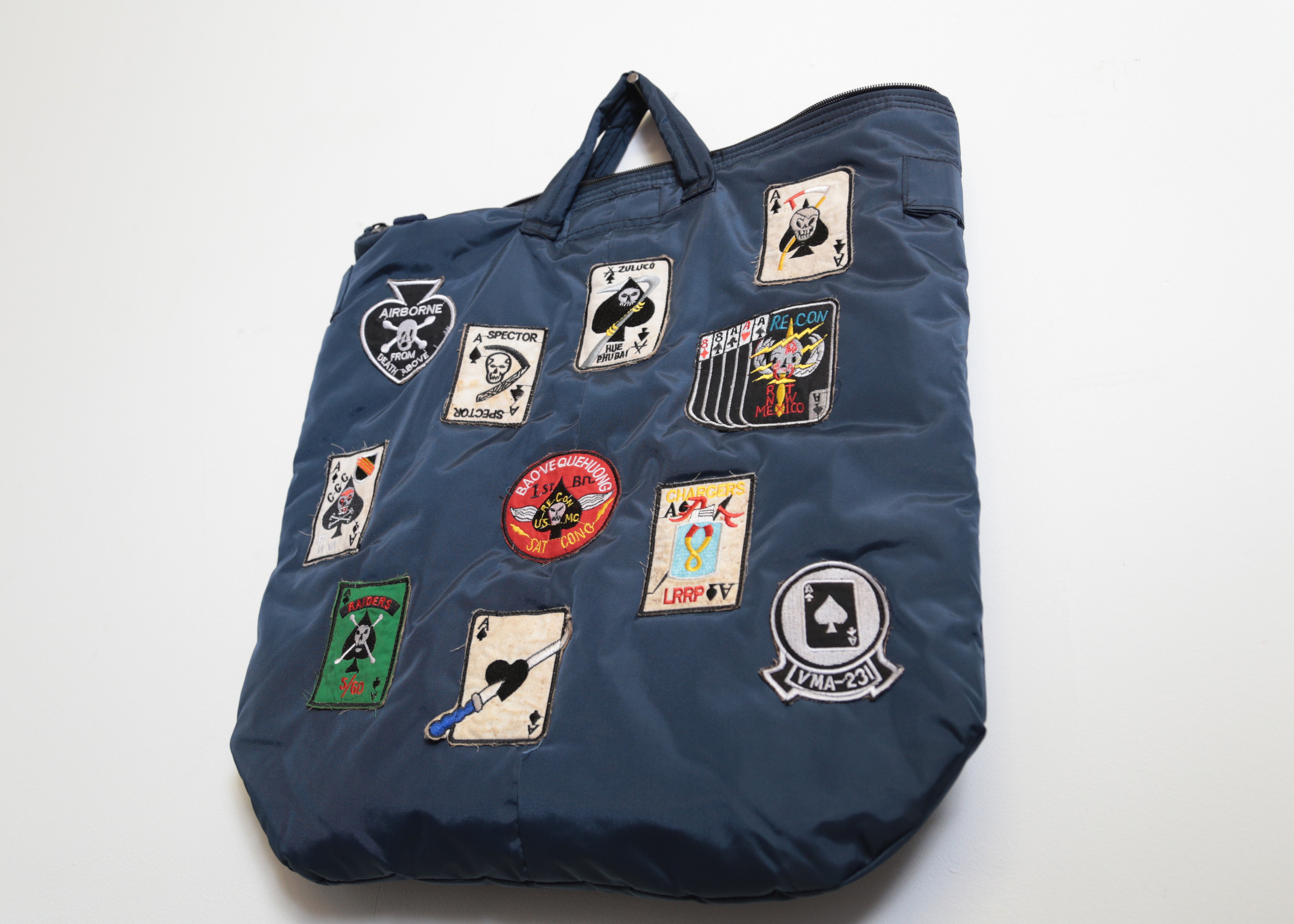 GRAHAME FOWLER NAVY CUSTOM HELMET BAG