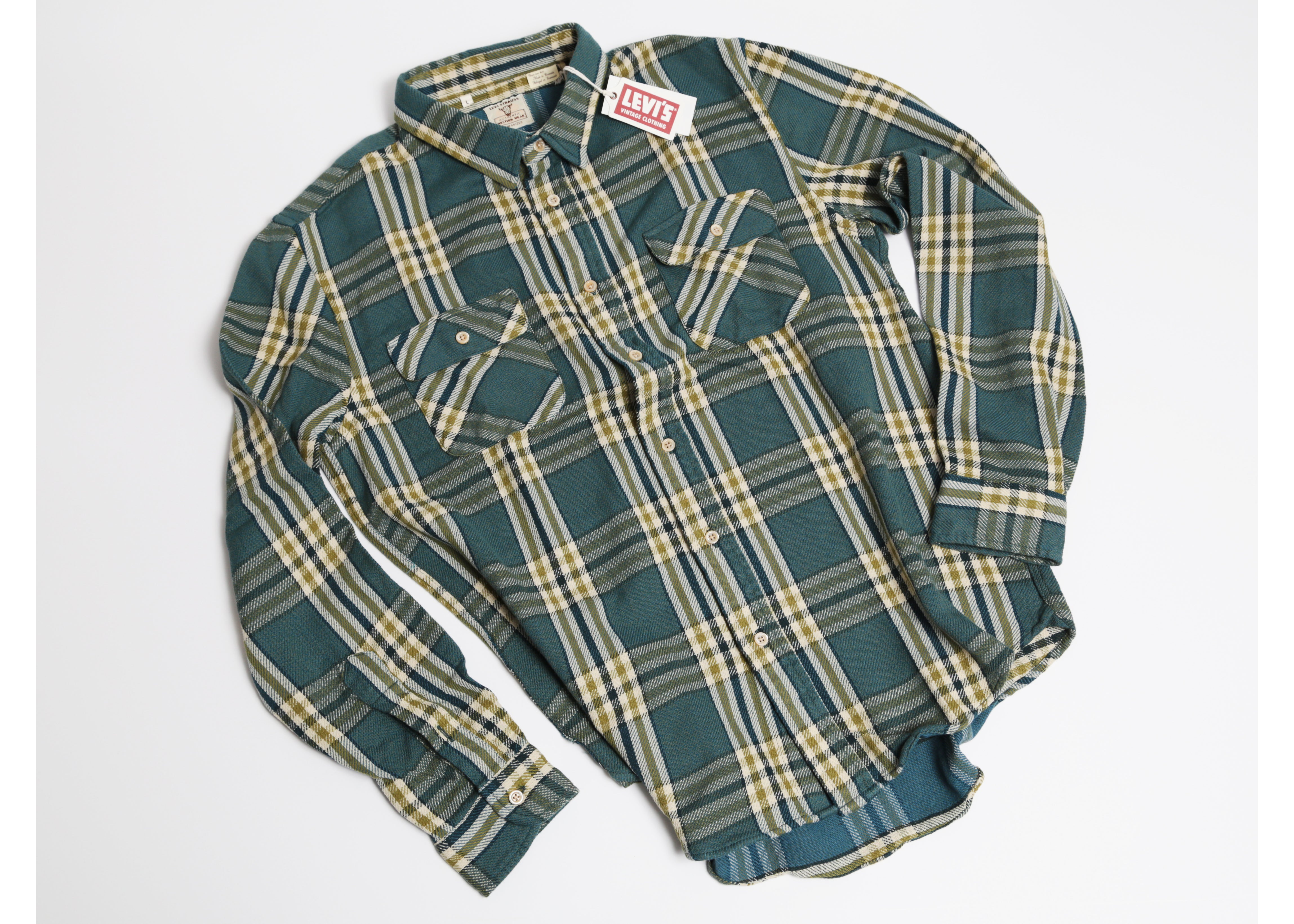 GREEN MULTI SHORTHORN LONG SLEEVED SHIRT
