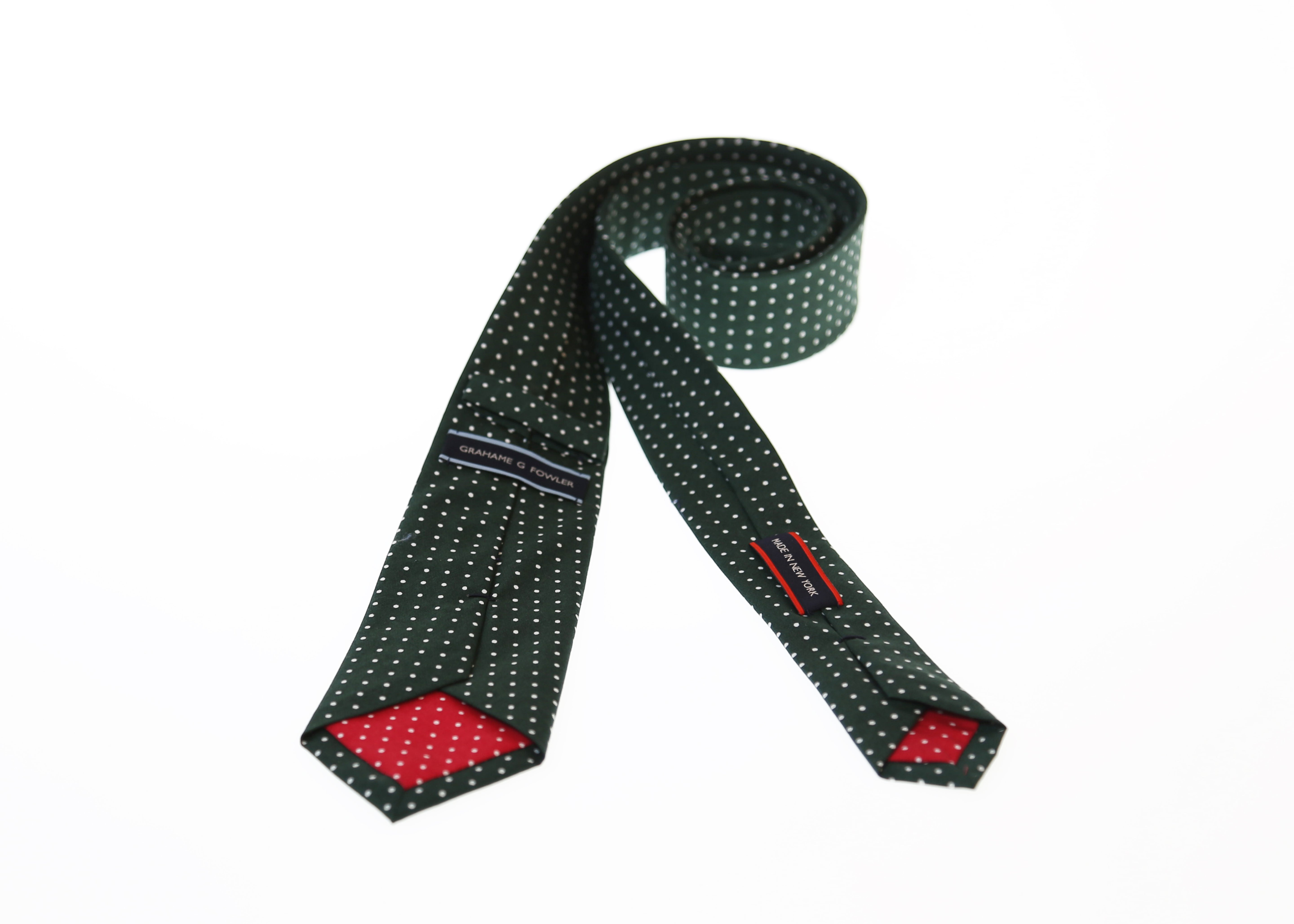 Green Polka Derrick Mens Tie