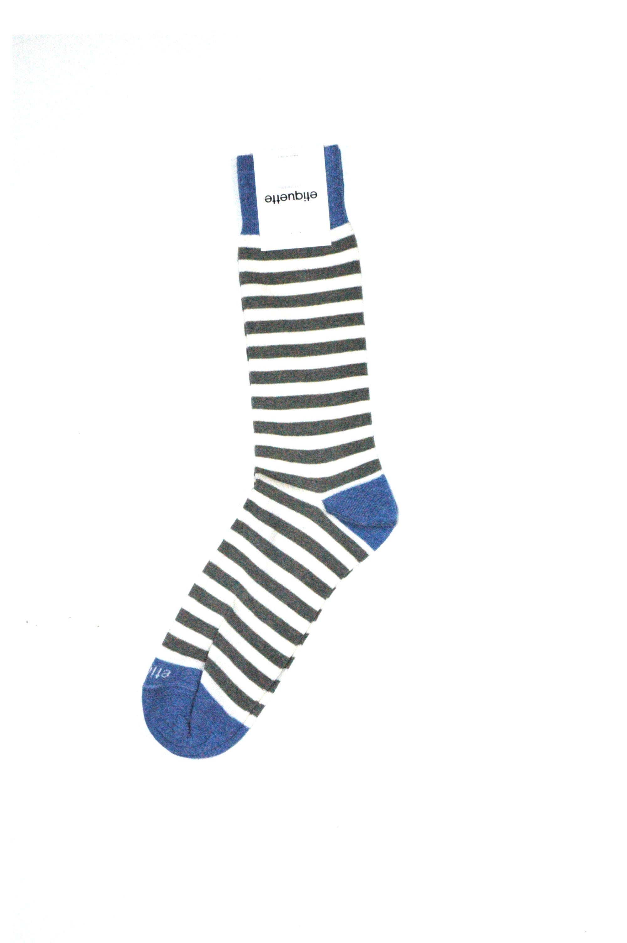 Grey & White Striped Socks