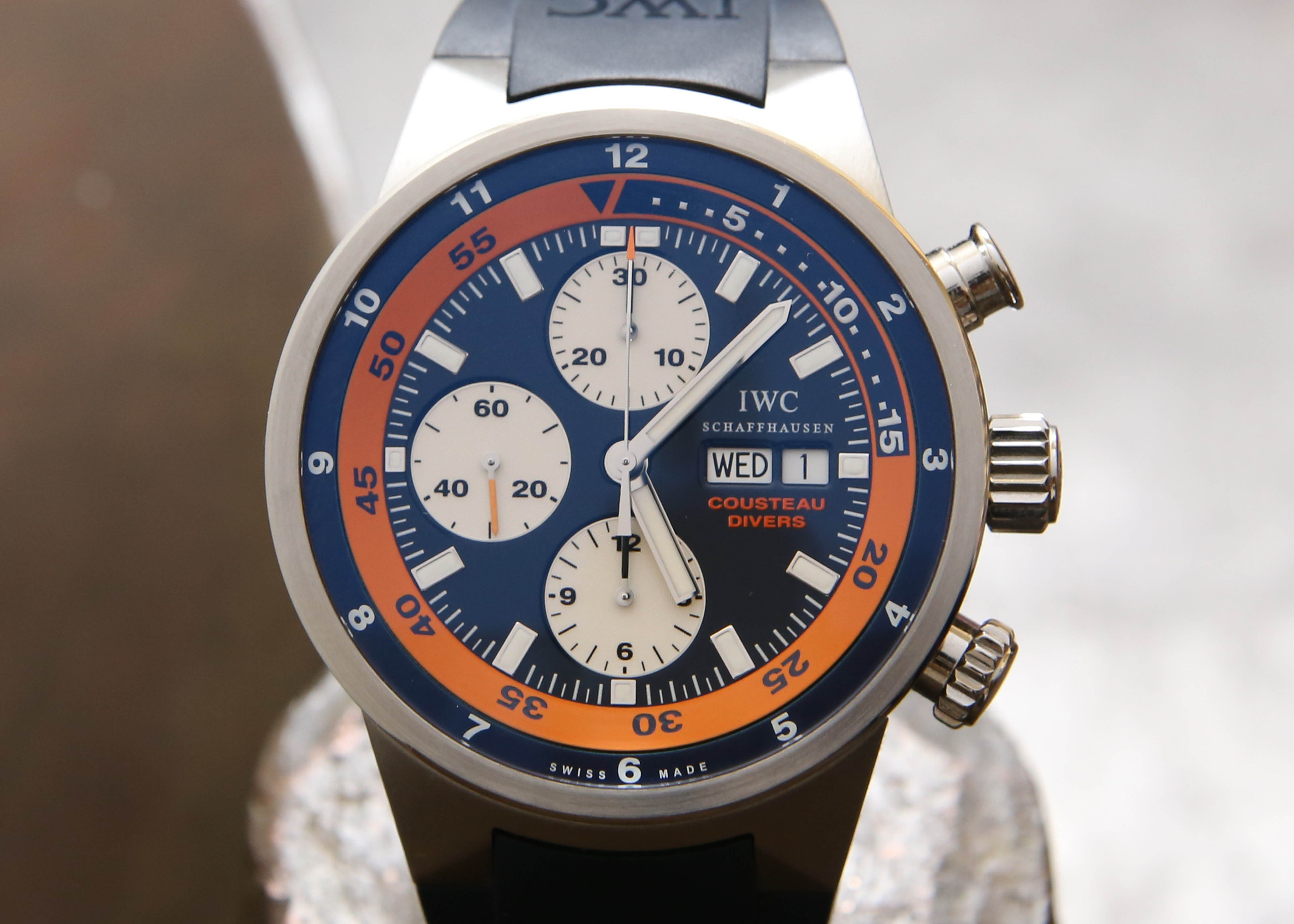 IWC COUSTEAU DIVERS LTD ETD CHRONO 2008 0319/2500 FULL BOX AND PAPERS LNIB