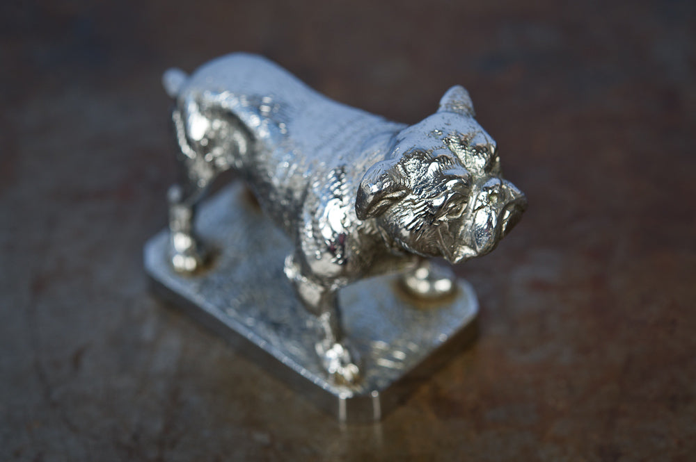 LeJune Chrome Bulldog Mascot
