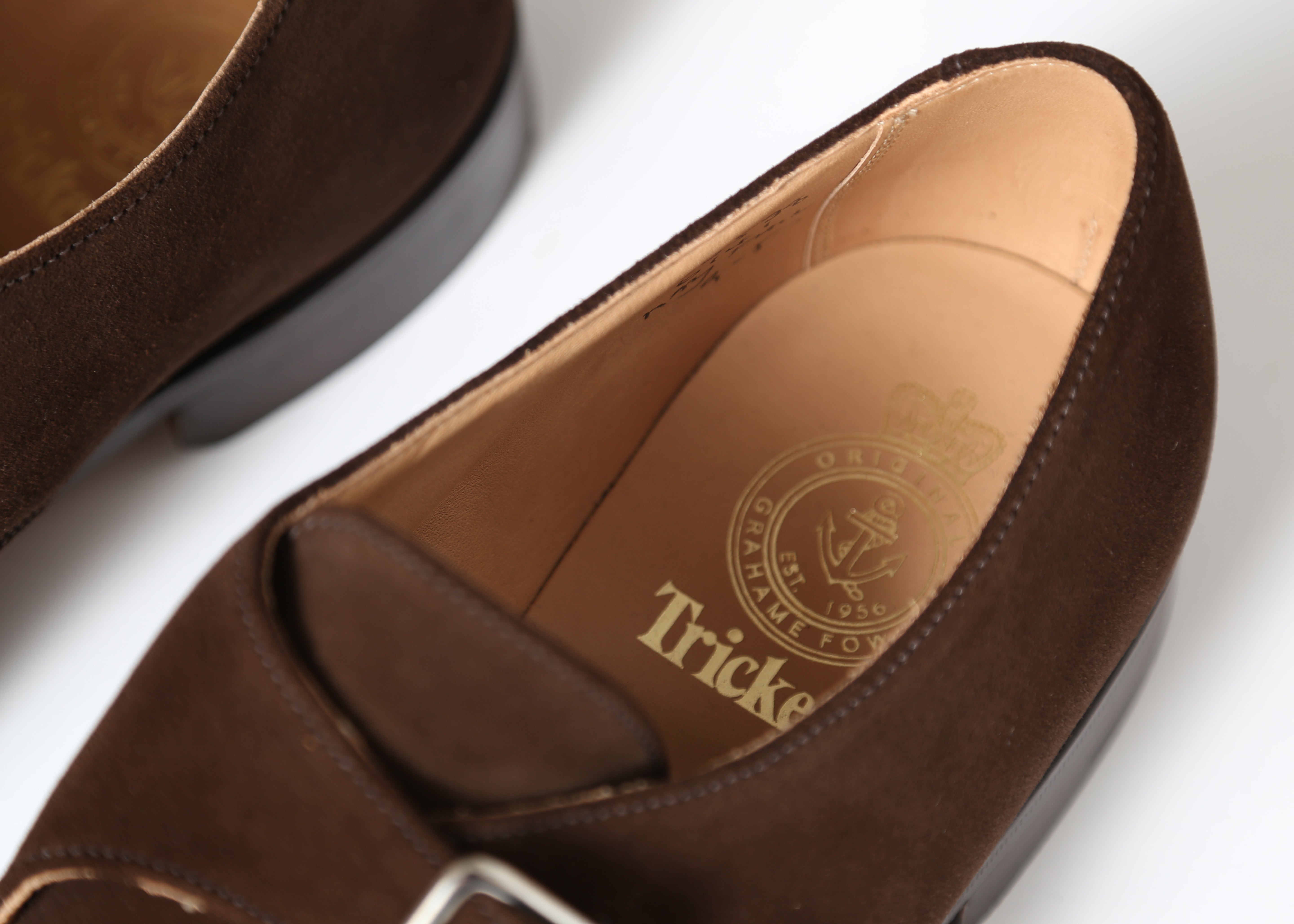 Men's Tricker's Chocolate Repello Mayfair Monk Buckle Shoe