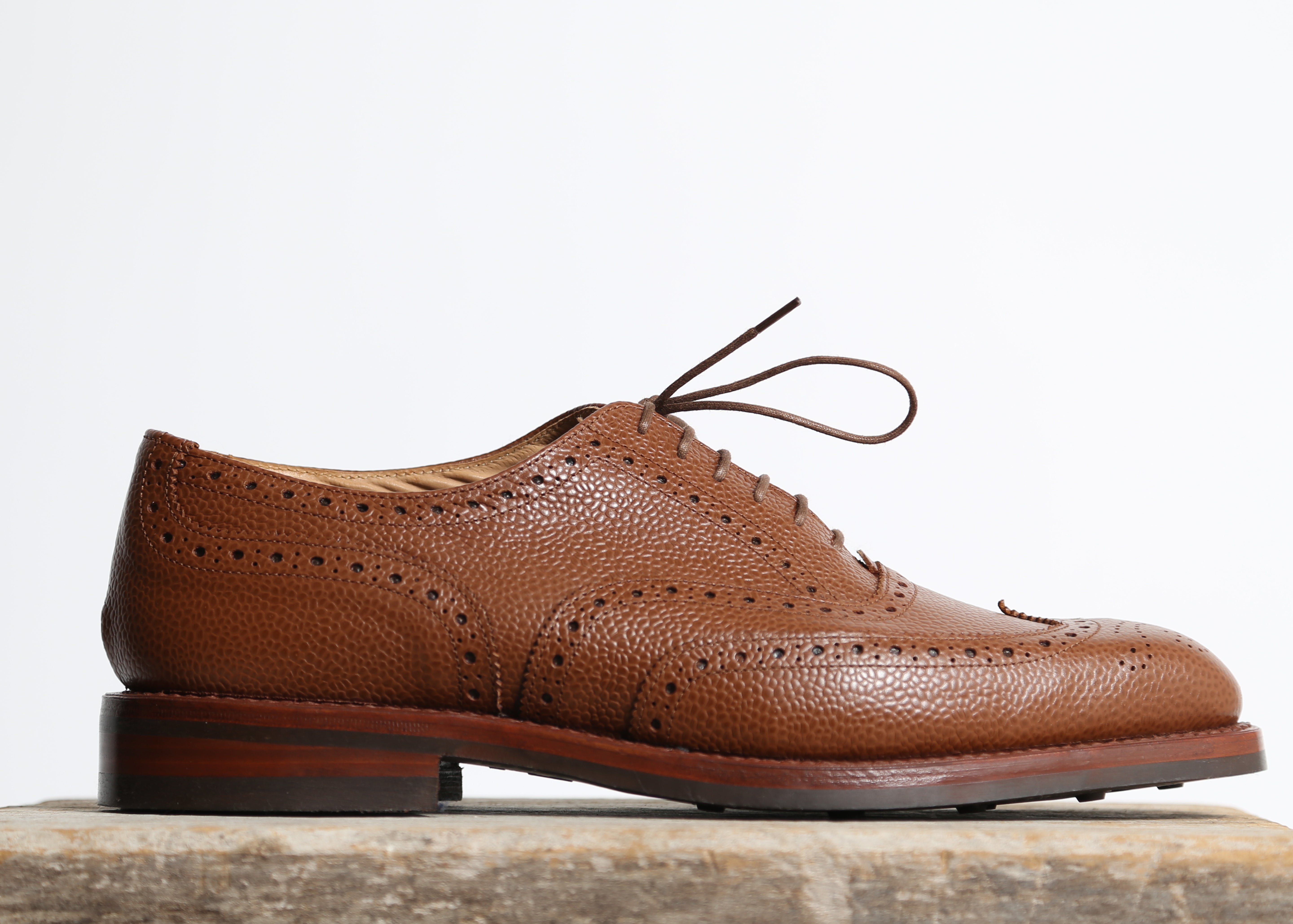 Men's Tricker's Sienna Scotch Grain Andrea Brogue Shoe With Dainite Sole