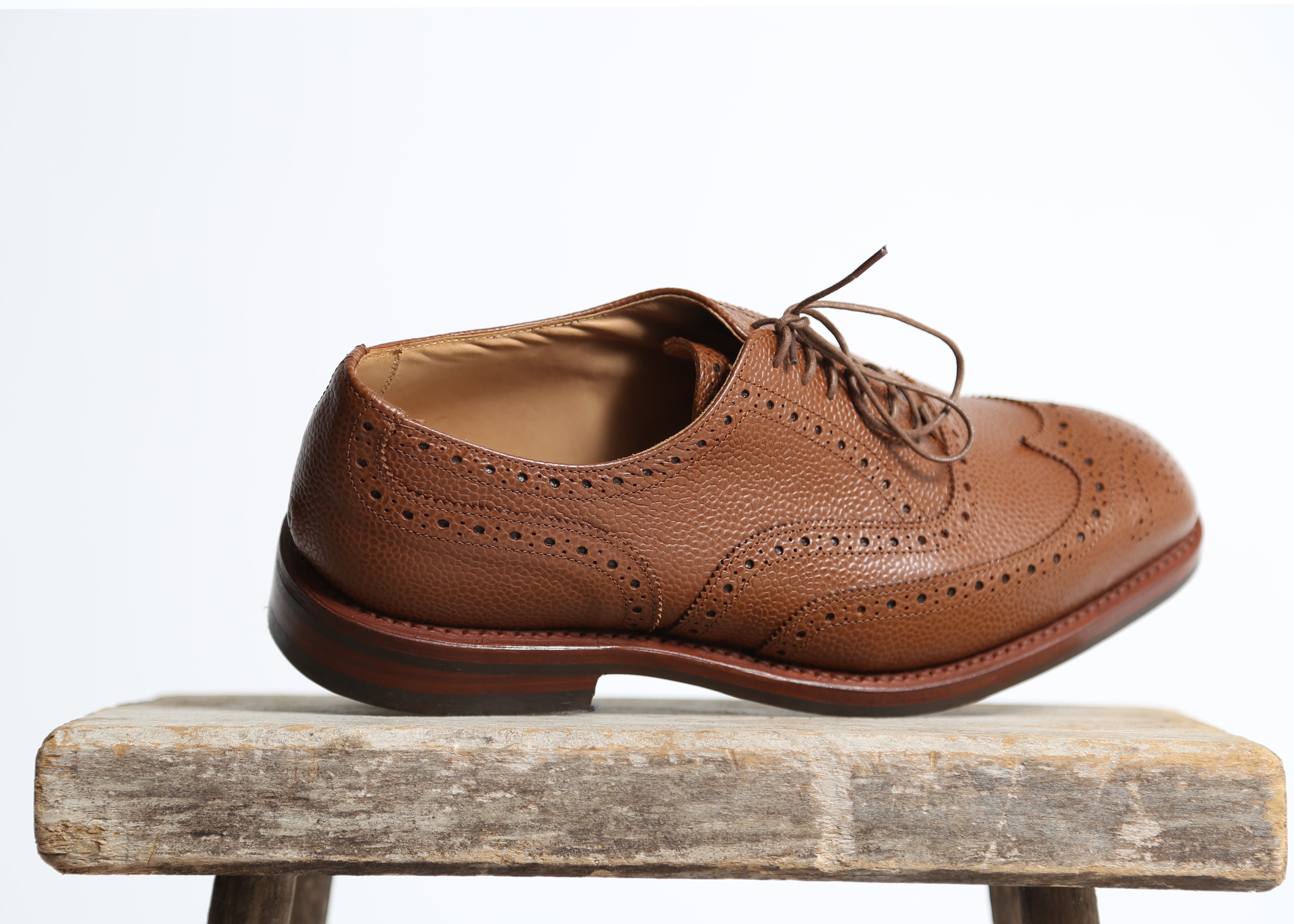Men's Tricker's Sienna Scotch Grain Andrea Brogue Shoe With Dainite Sole