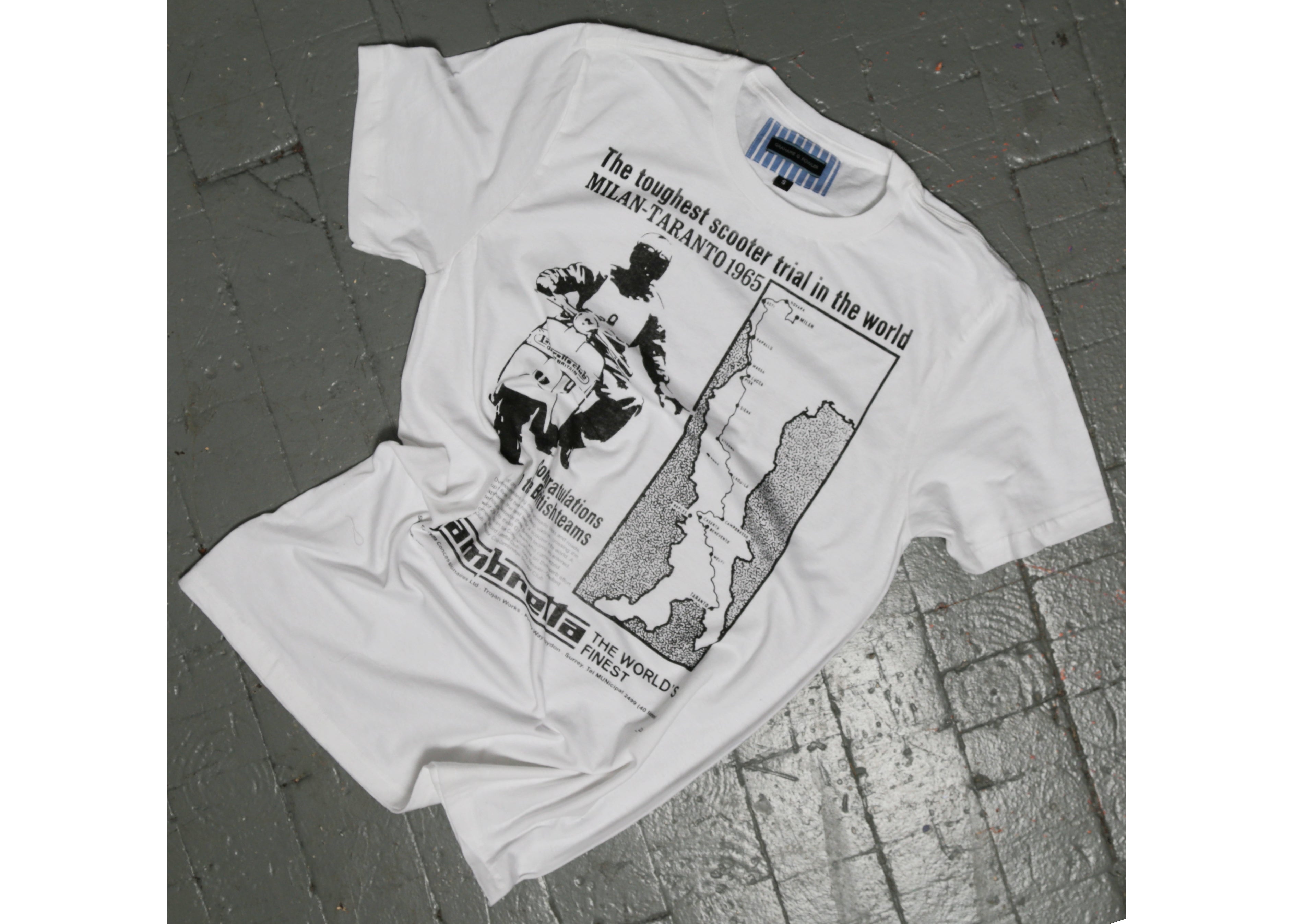 "MILAN-TARANTO 1965" T-SHIRT WHITE