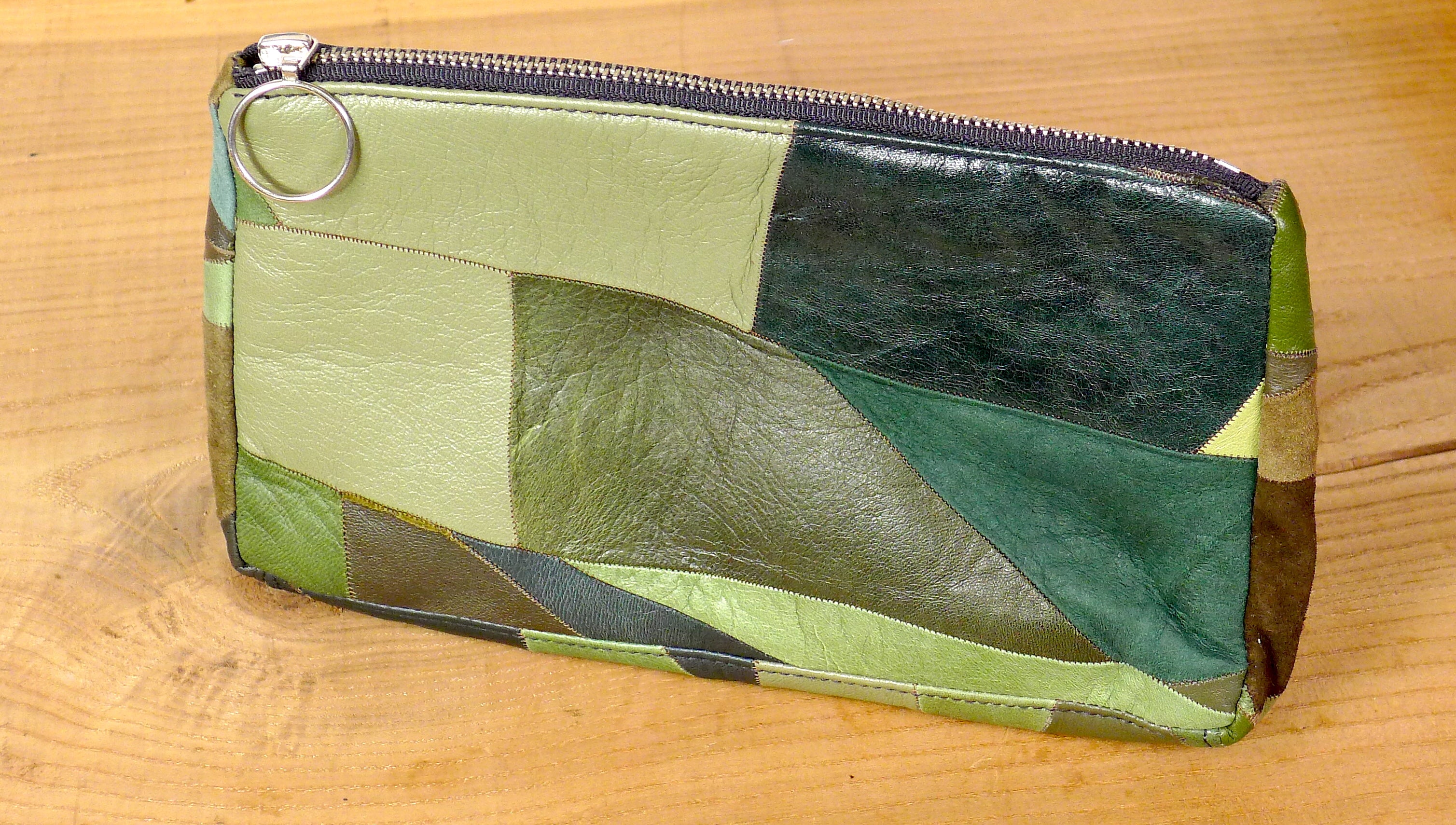 Milano Leather Lambskin Camo Zippered Pouch