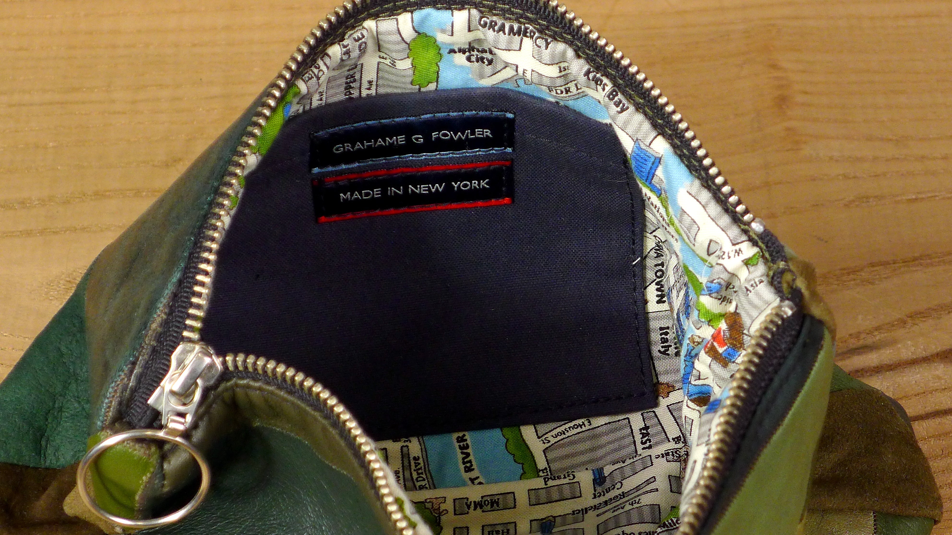 Milano Leather Lambskin Camo Zippered Pouch