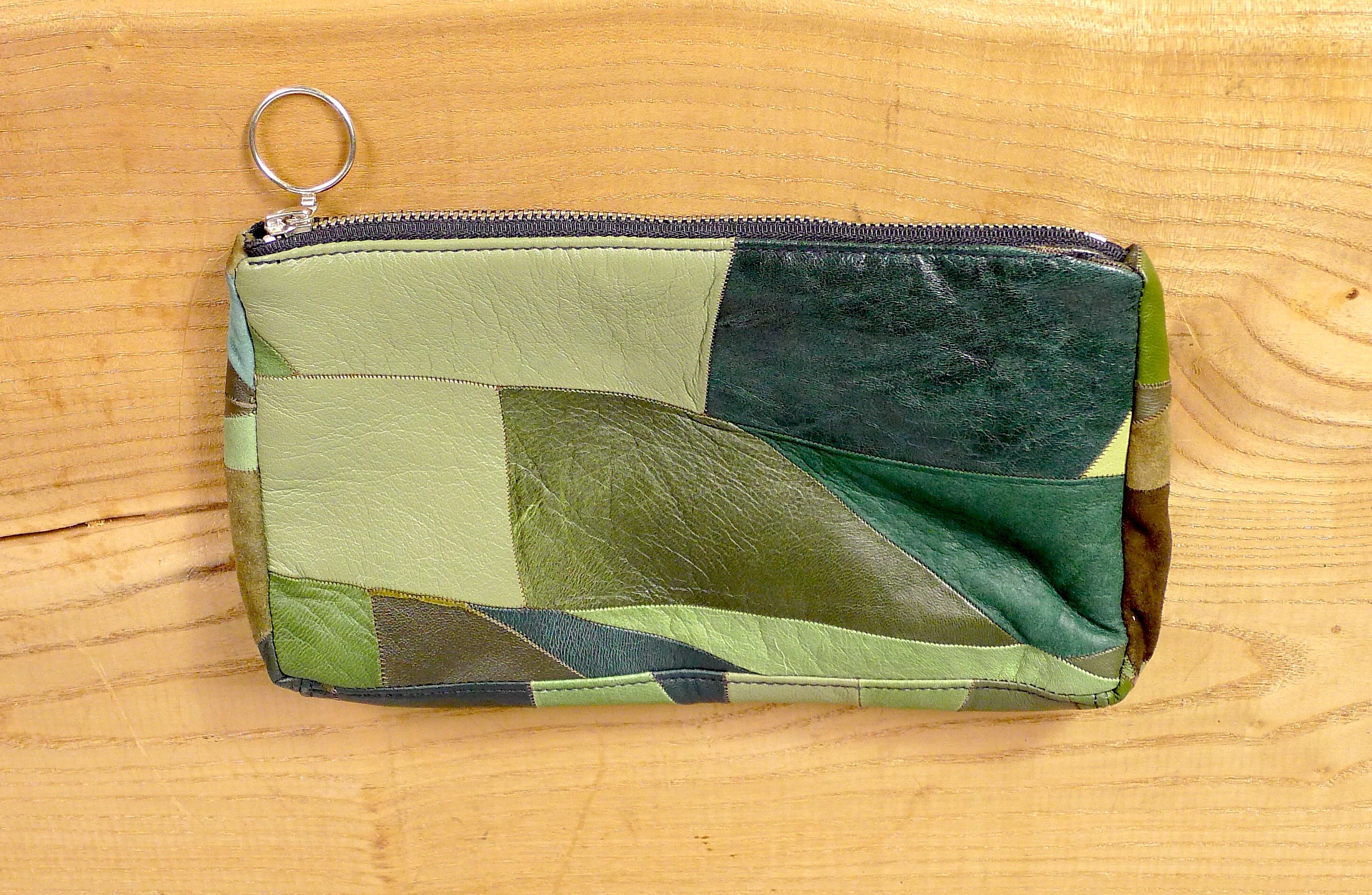 Milano Leather Lambskin Camo Zippered Pouch