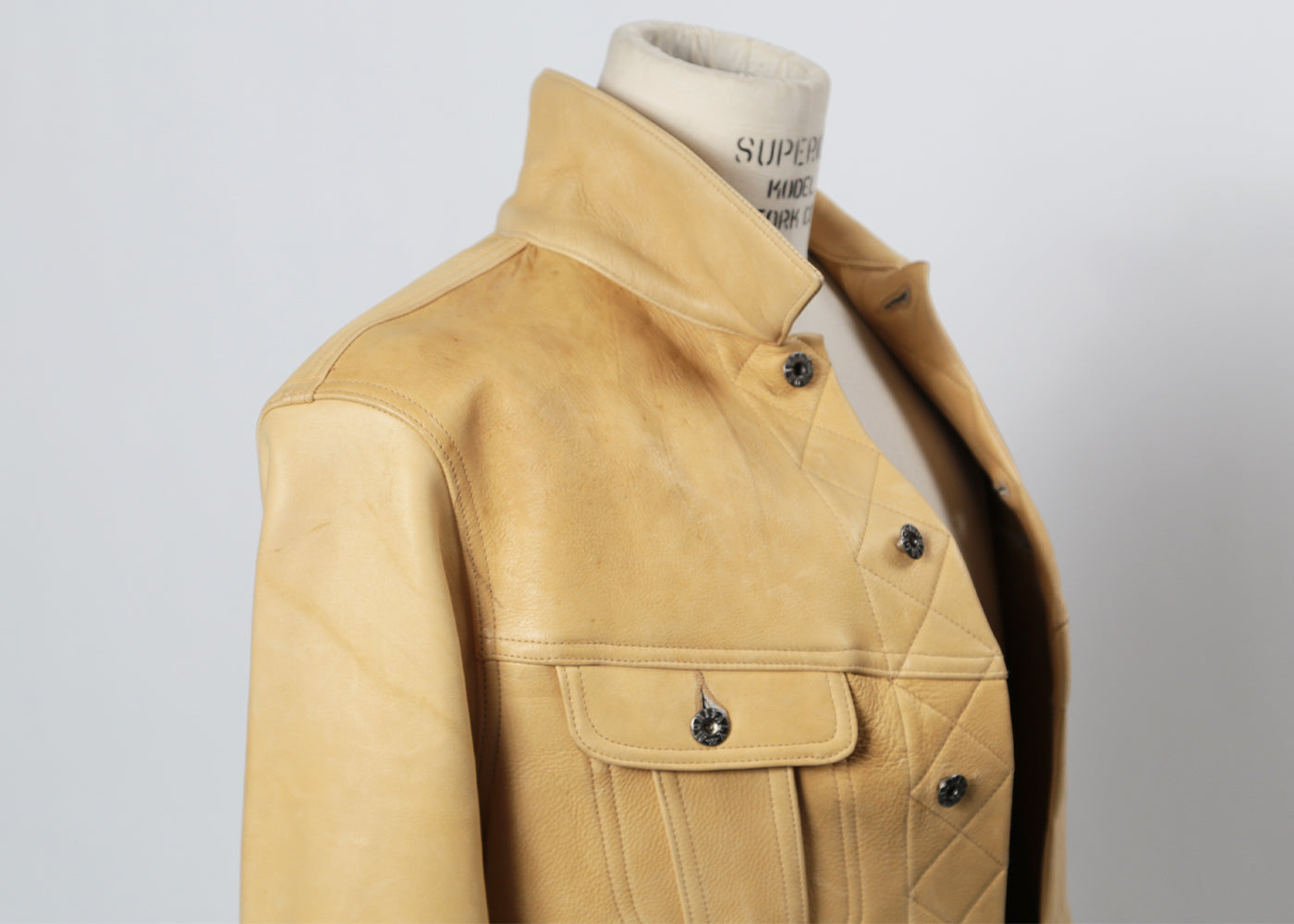 MONITALY PALOMINO ASSORTED DEER LEATHER JACKET M20018