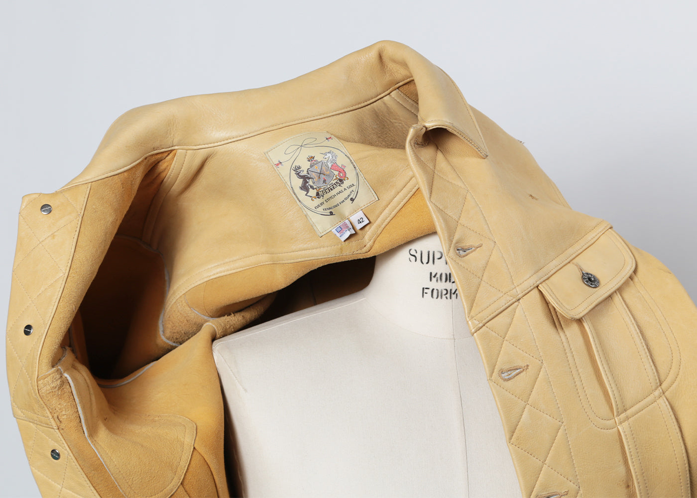 MONITALY PALOMINO ASSORTED DEER LEATHER JACKET M20018
