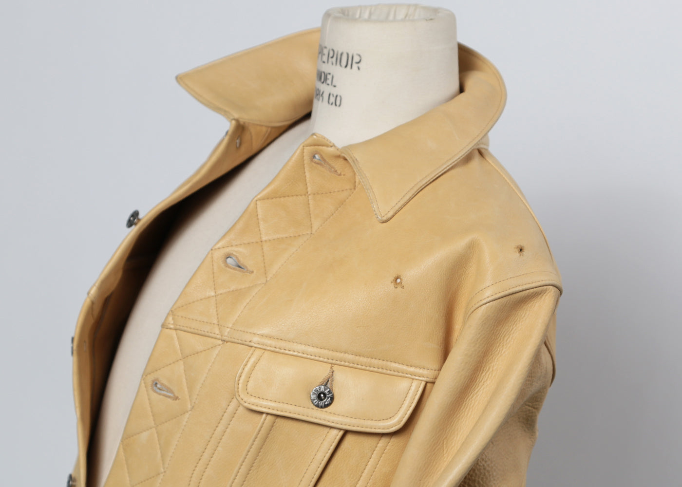 MONITALY PALOMINO ASSORTED DEER LEATHER JACKET M20018