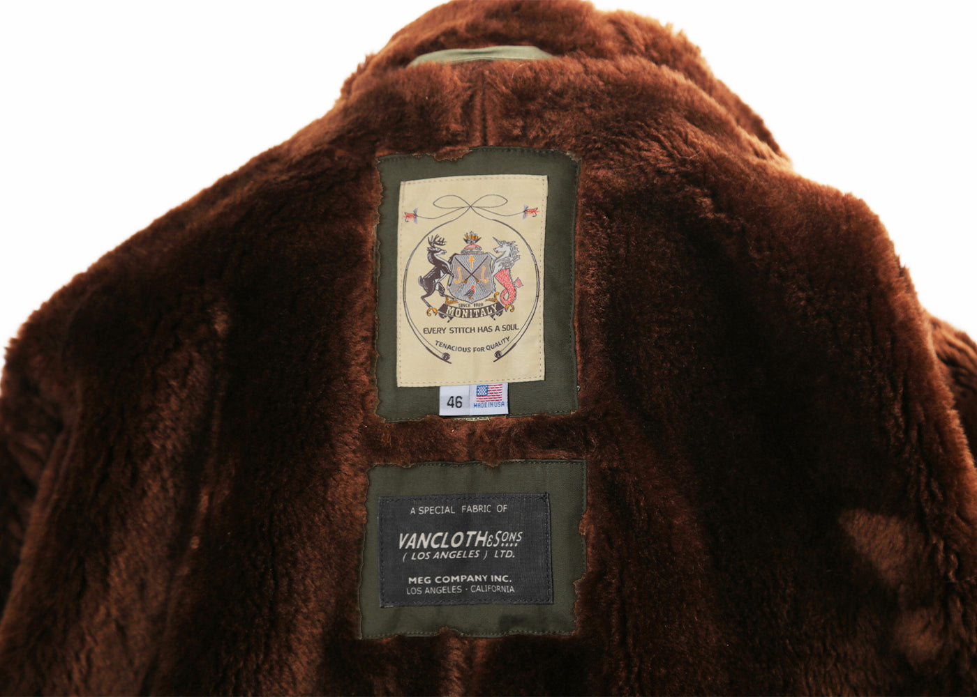 MONITALY VANCLOTH OLIVE DECK PARKA W/ FUR LINING M18063
