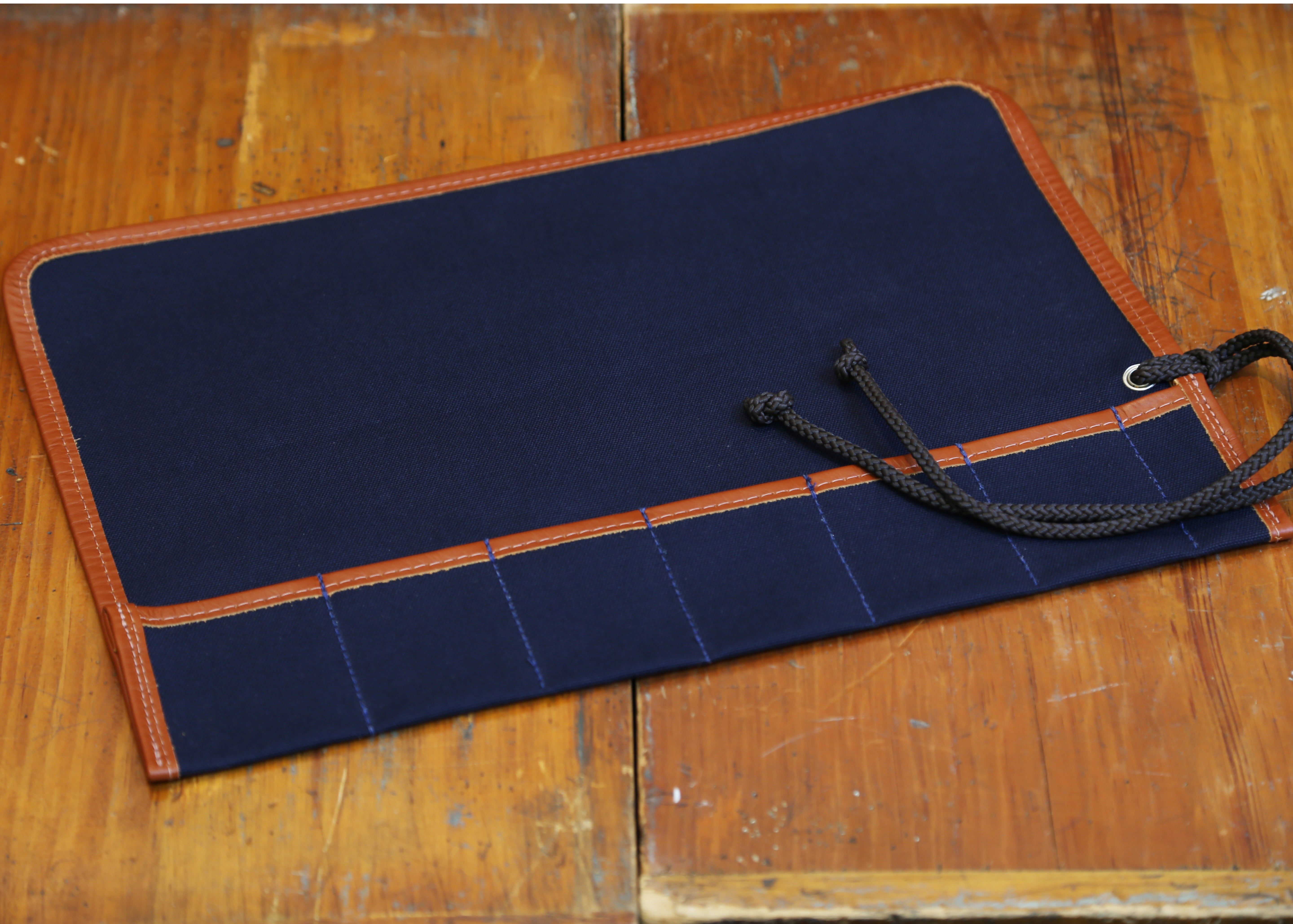 Navy Canvas Watch Roll