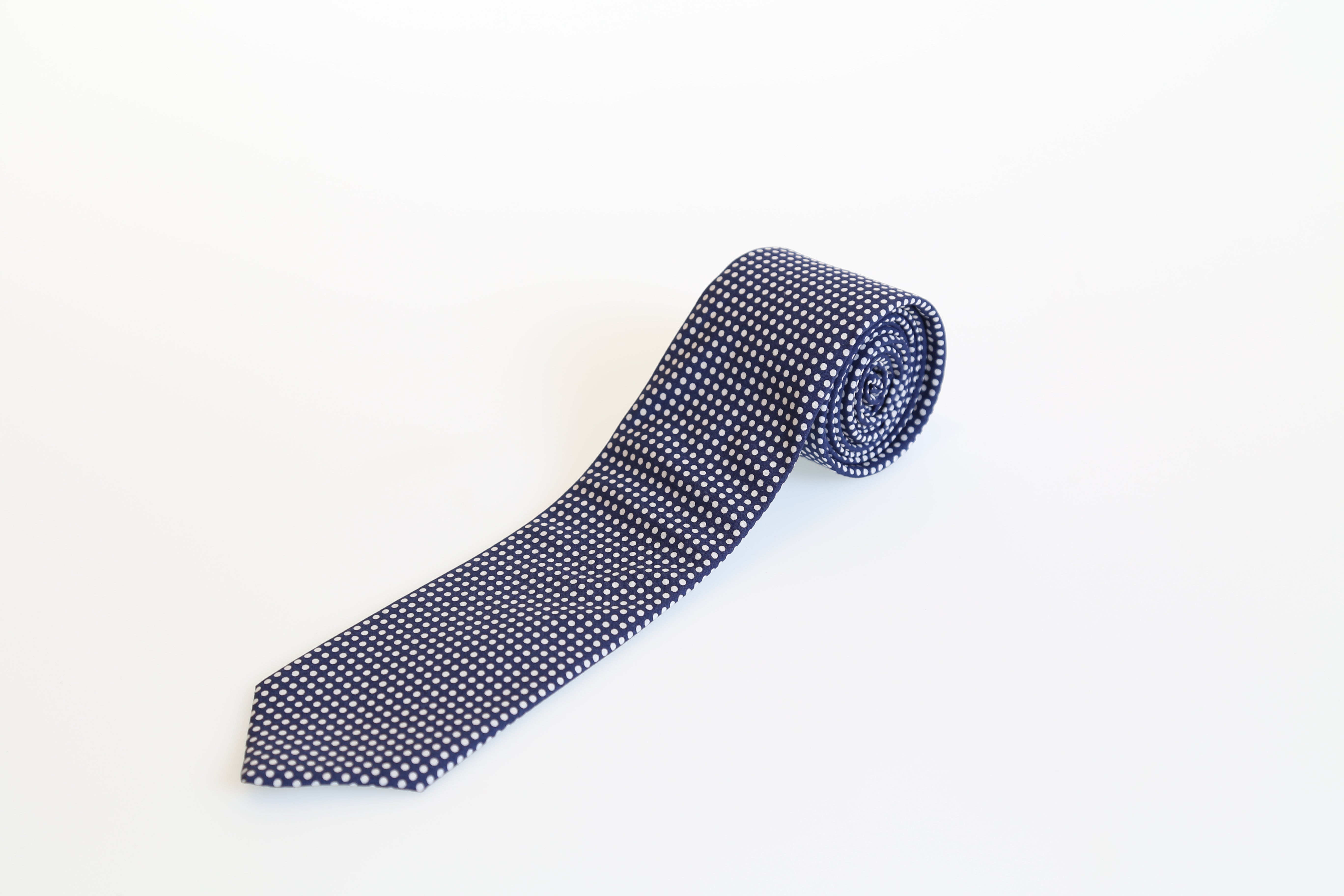 Navy Dot Tie