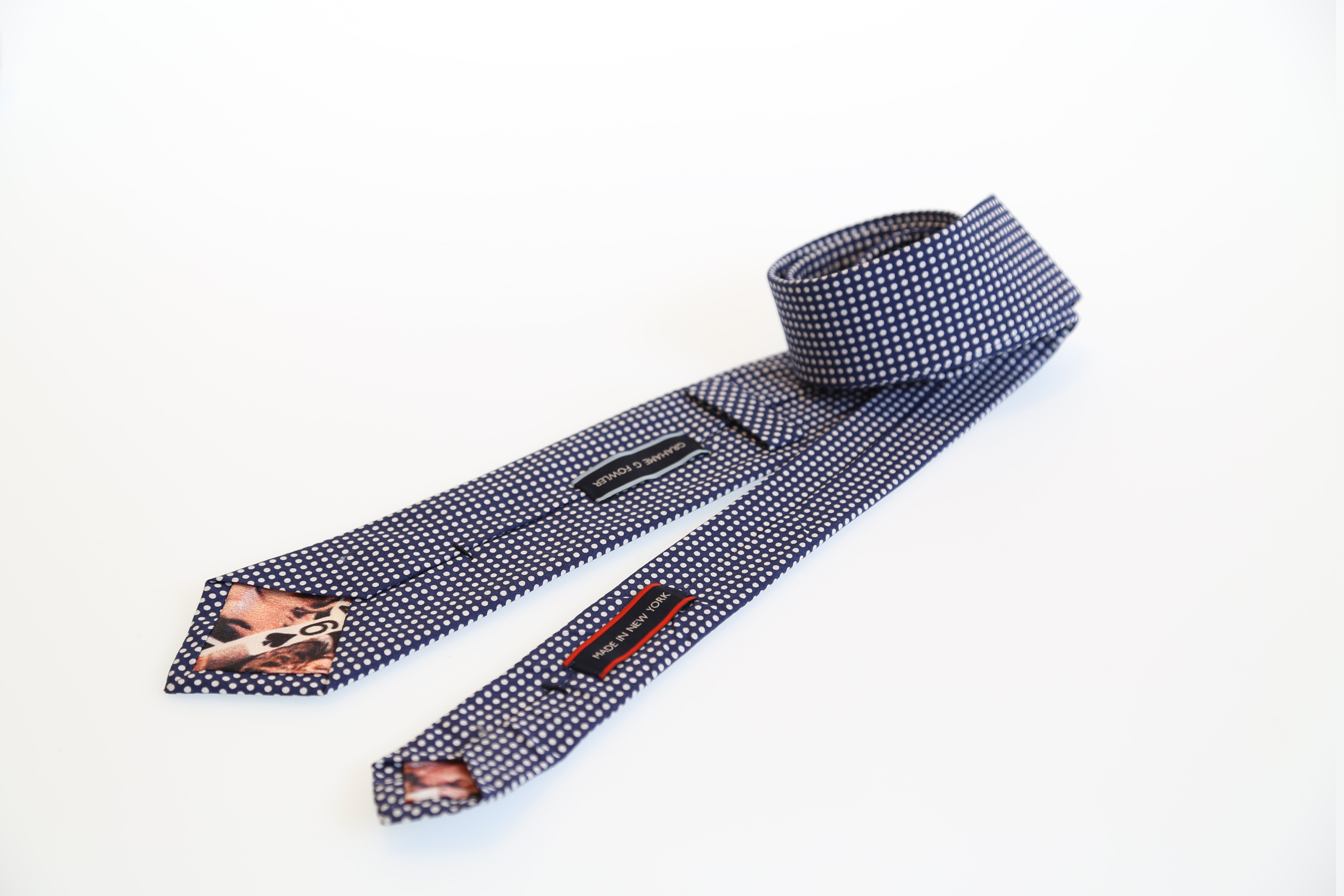 Navy Dot Tie