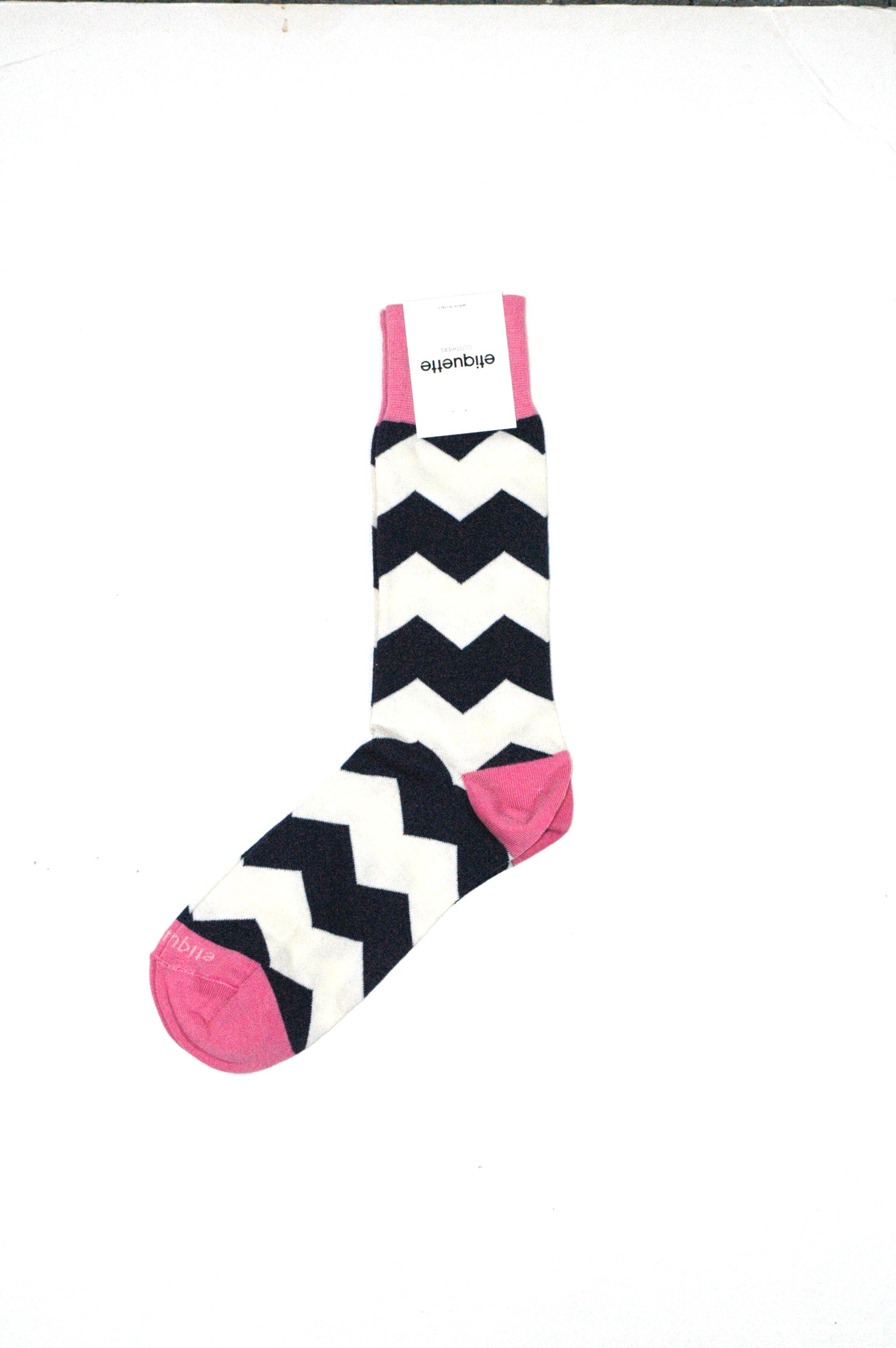 Navy & White Everest Striped Sock