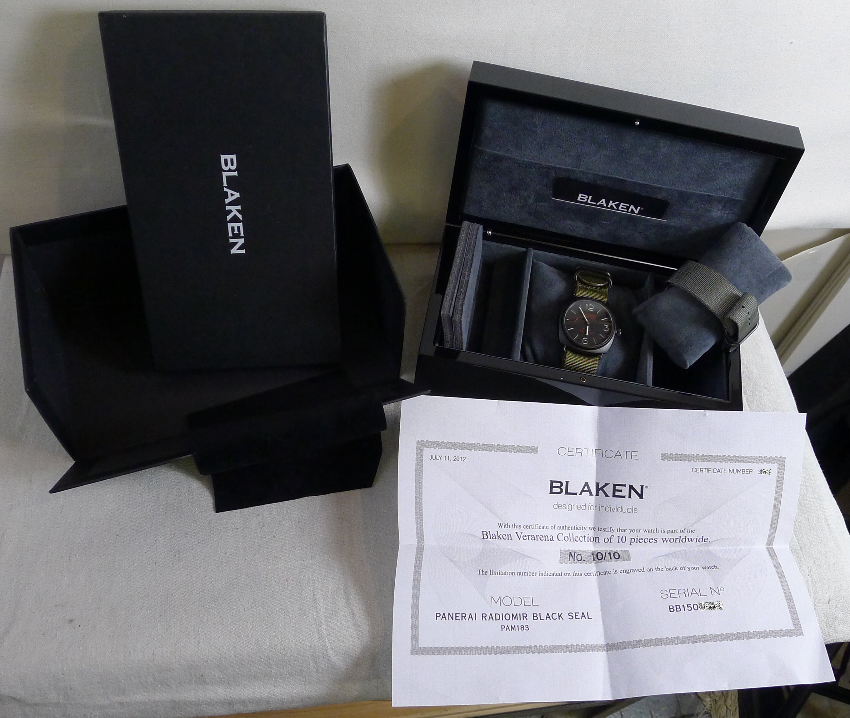 Panerai Radiomir Black Seal Wrist Watch