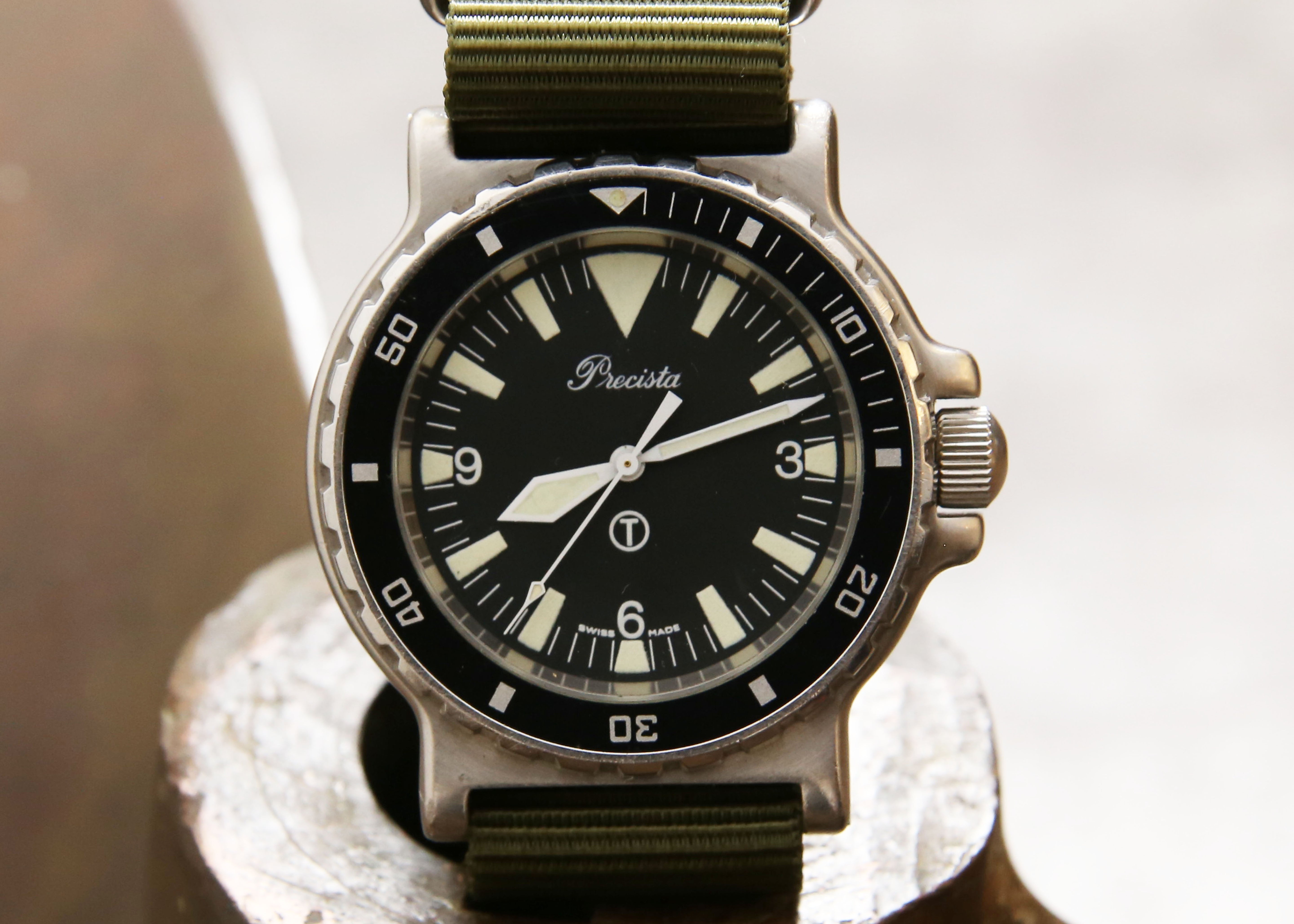 PRECISTA 1988 QUARTZ MILITARY ISSUED #1065