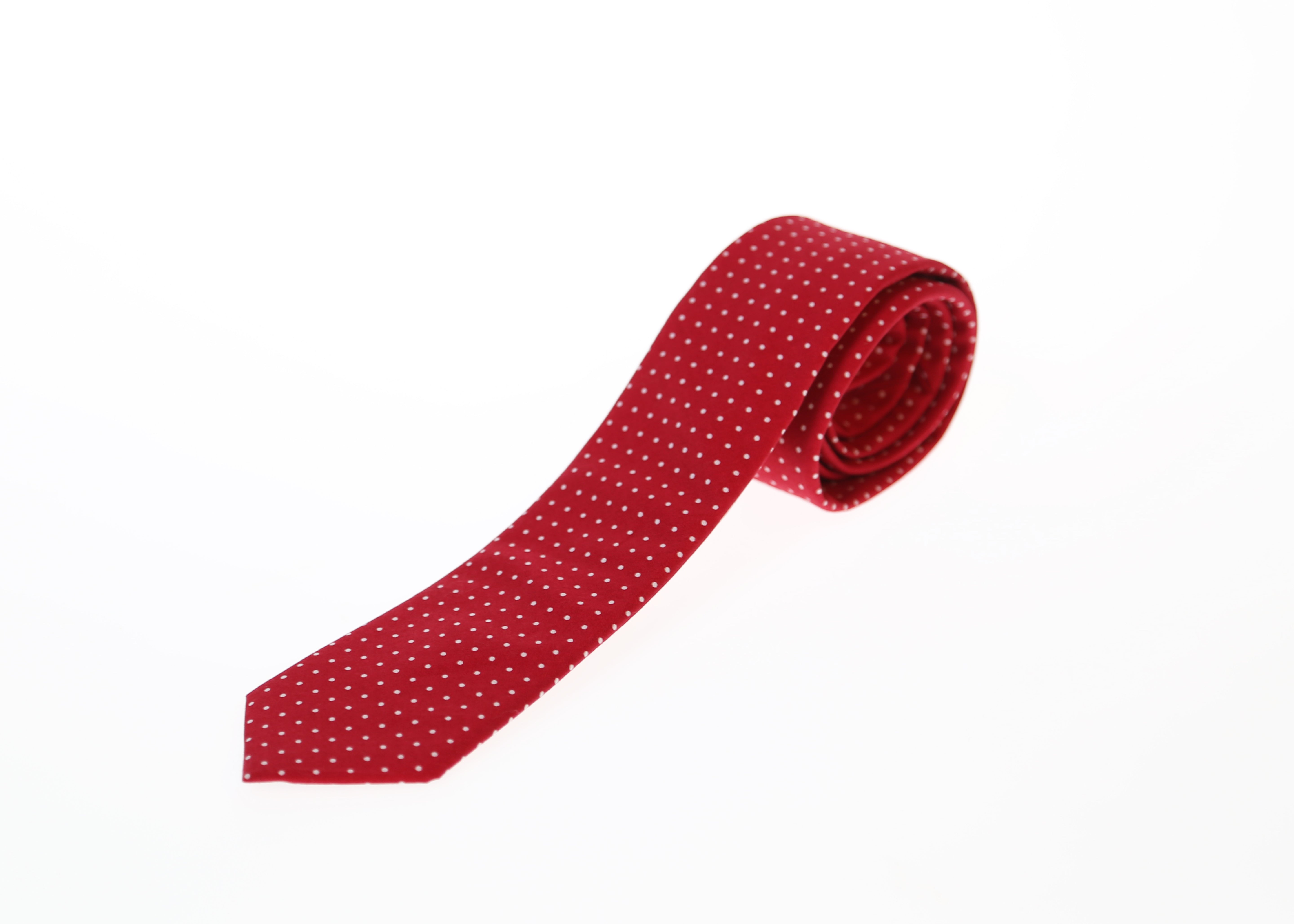 Red Polka Derrick Mens Tie